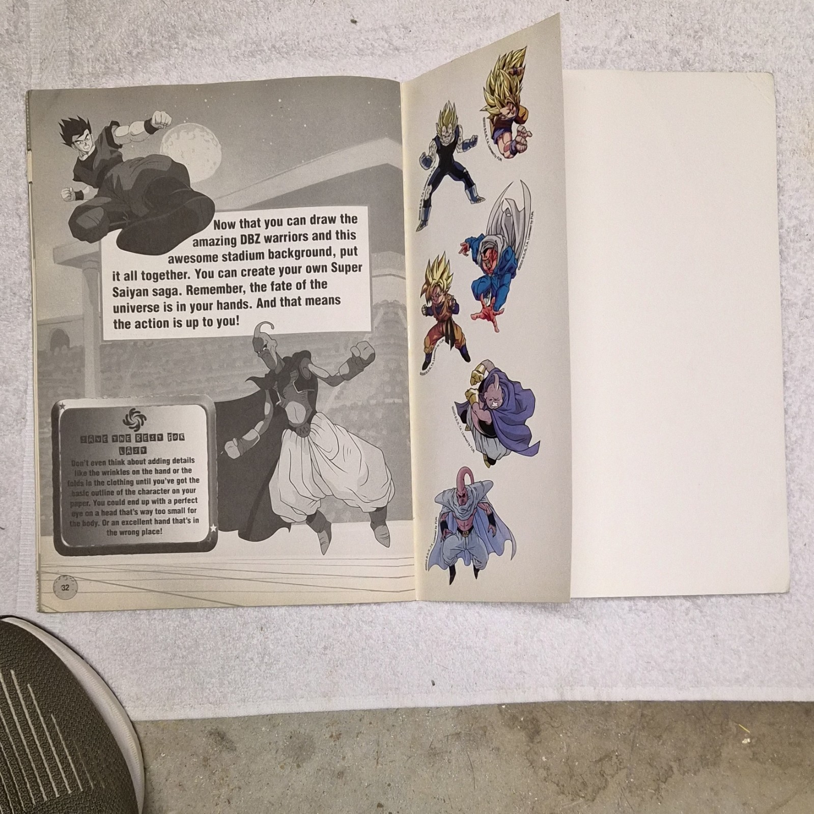 Dragon Ball Z How to Draw Challenge Arena Activity Book PB w/ Stickers 2003