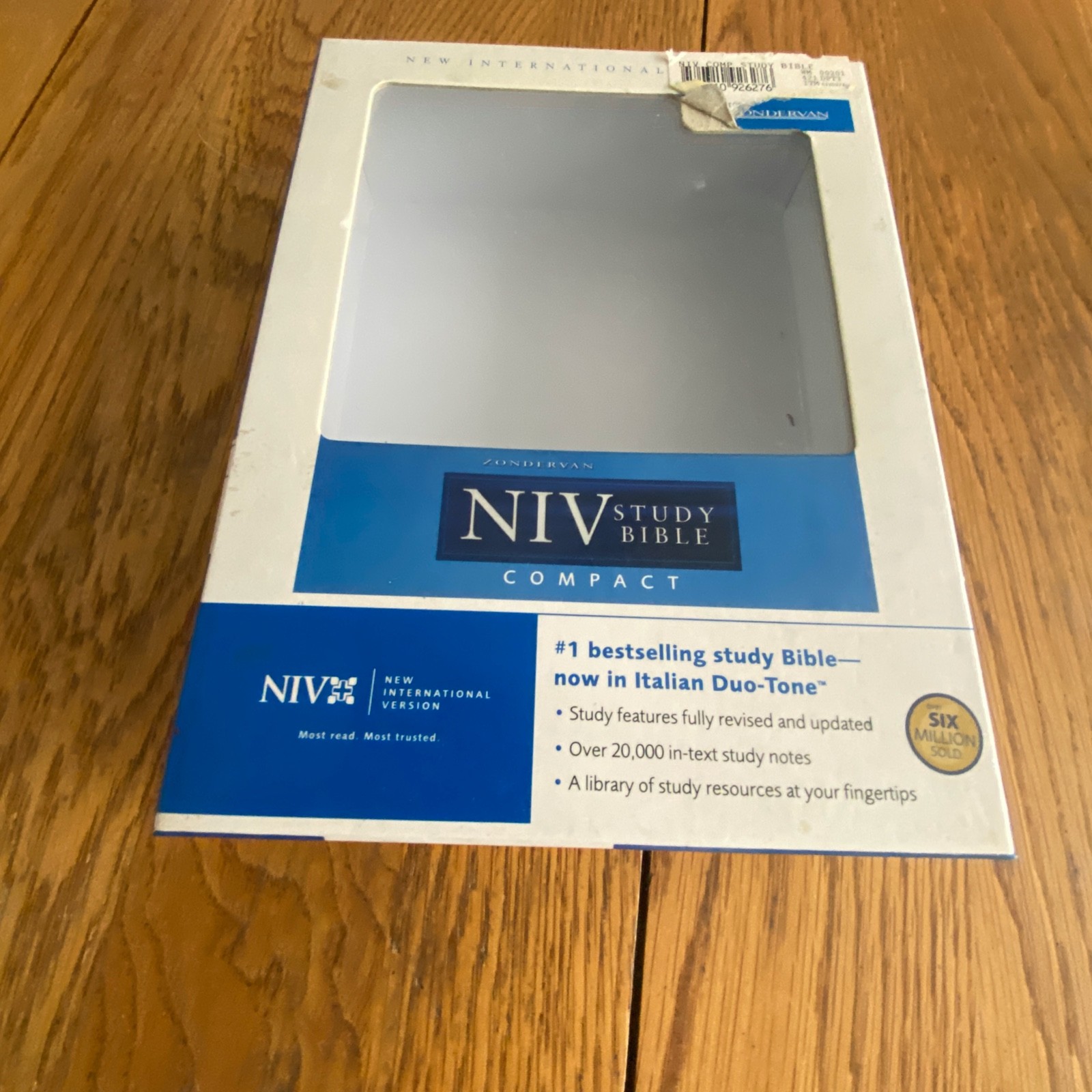 NIV Compact Study Bible Zondervan Italian Duo Tone Camel Burgundy