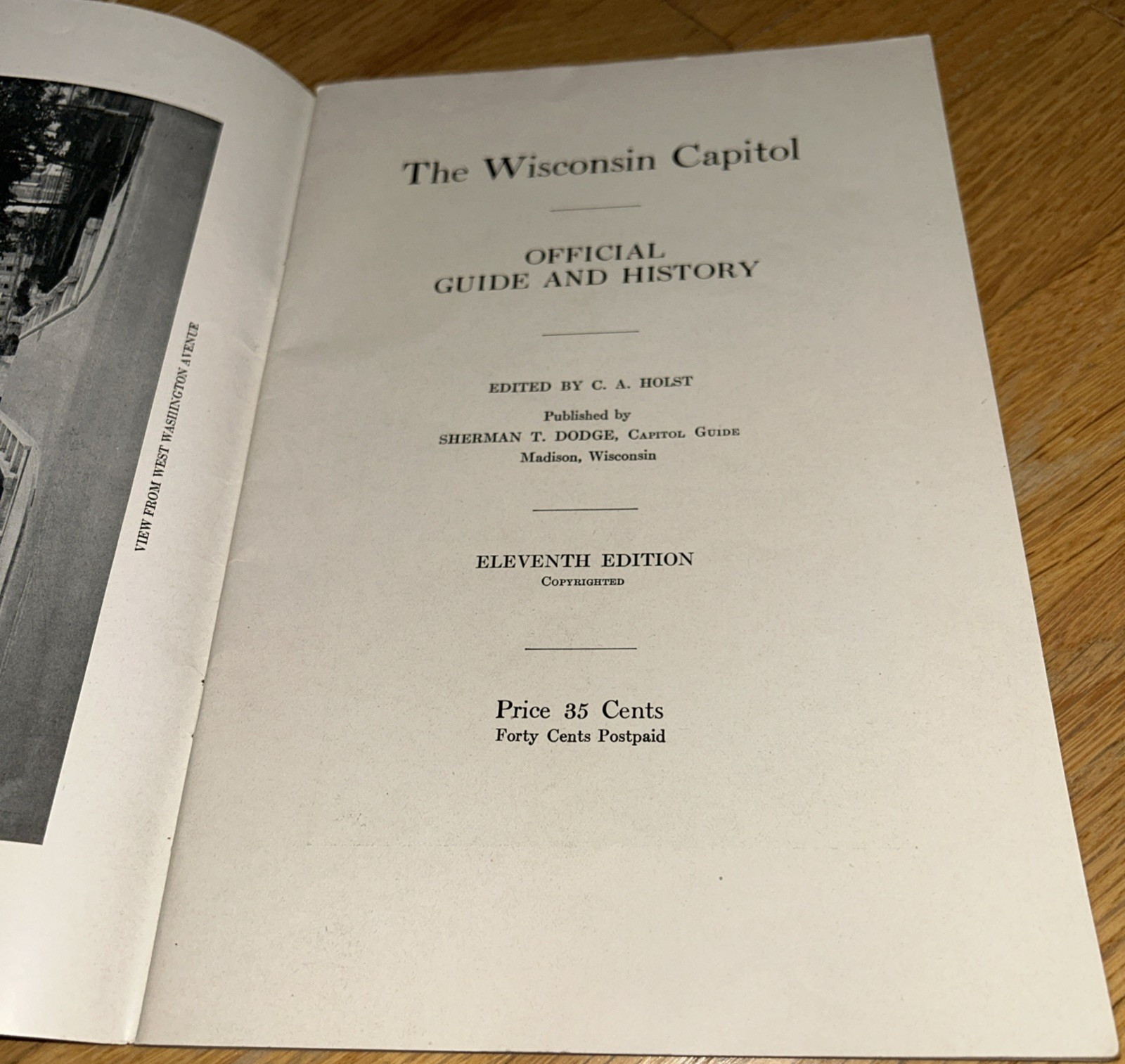 1920s GUIDE BOOK FOR WISCONSIN’S CAPITOL 58 pages with Photos