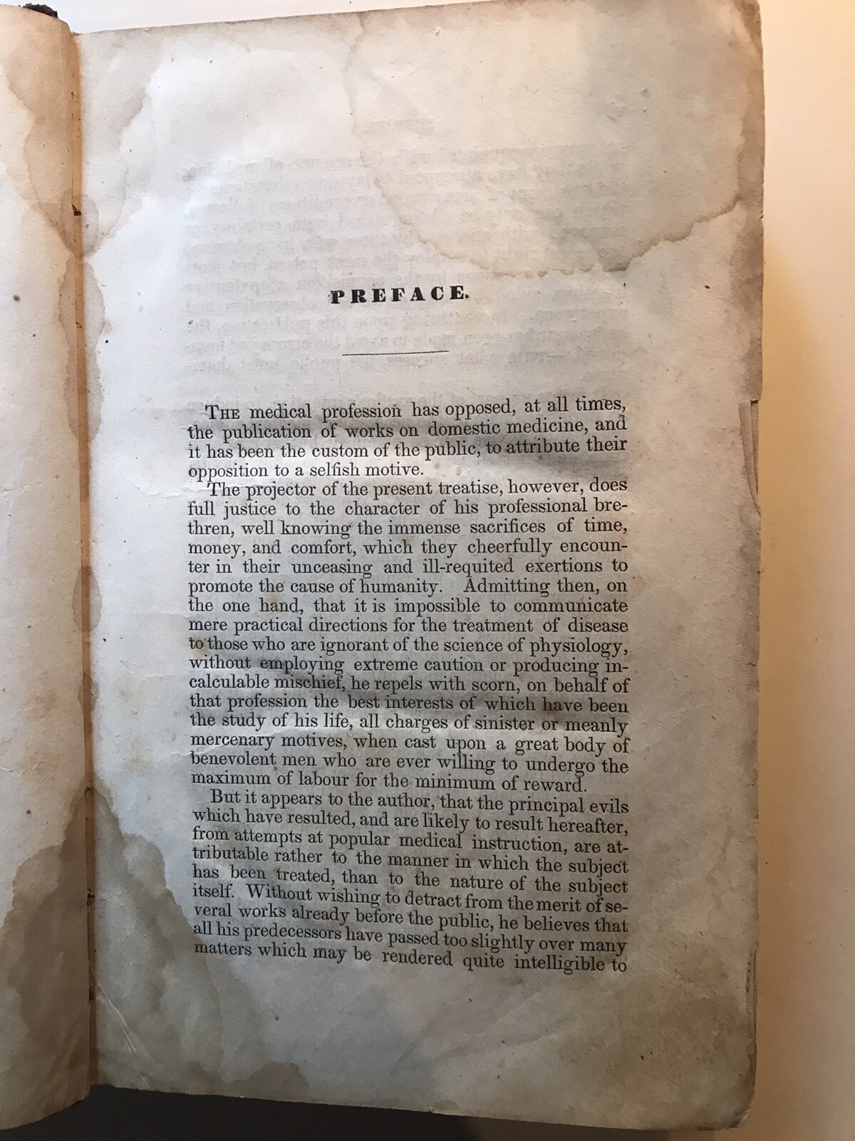 Popular Medicine Or Family Adviser, Reynell Coates, Leather, 1838, 1st Ed, RARE