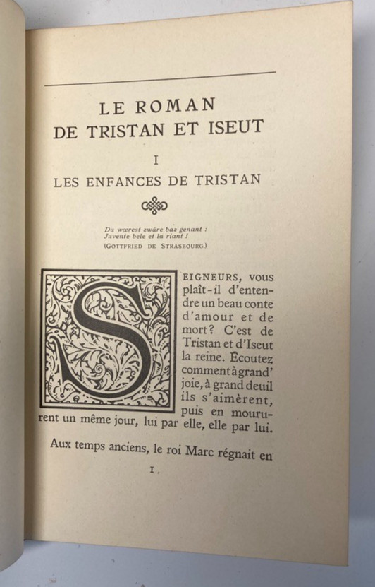 1924 Tristan et Iseut Joseph Bédier Fine Leather Binding Hachette London Pollen