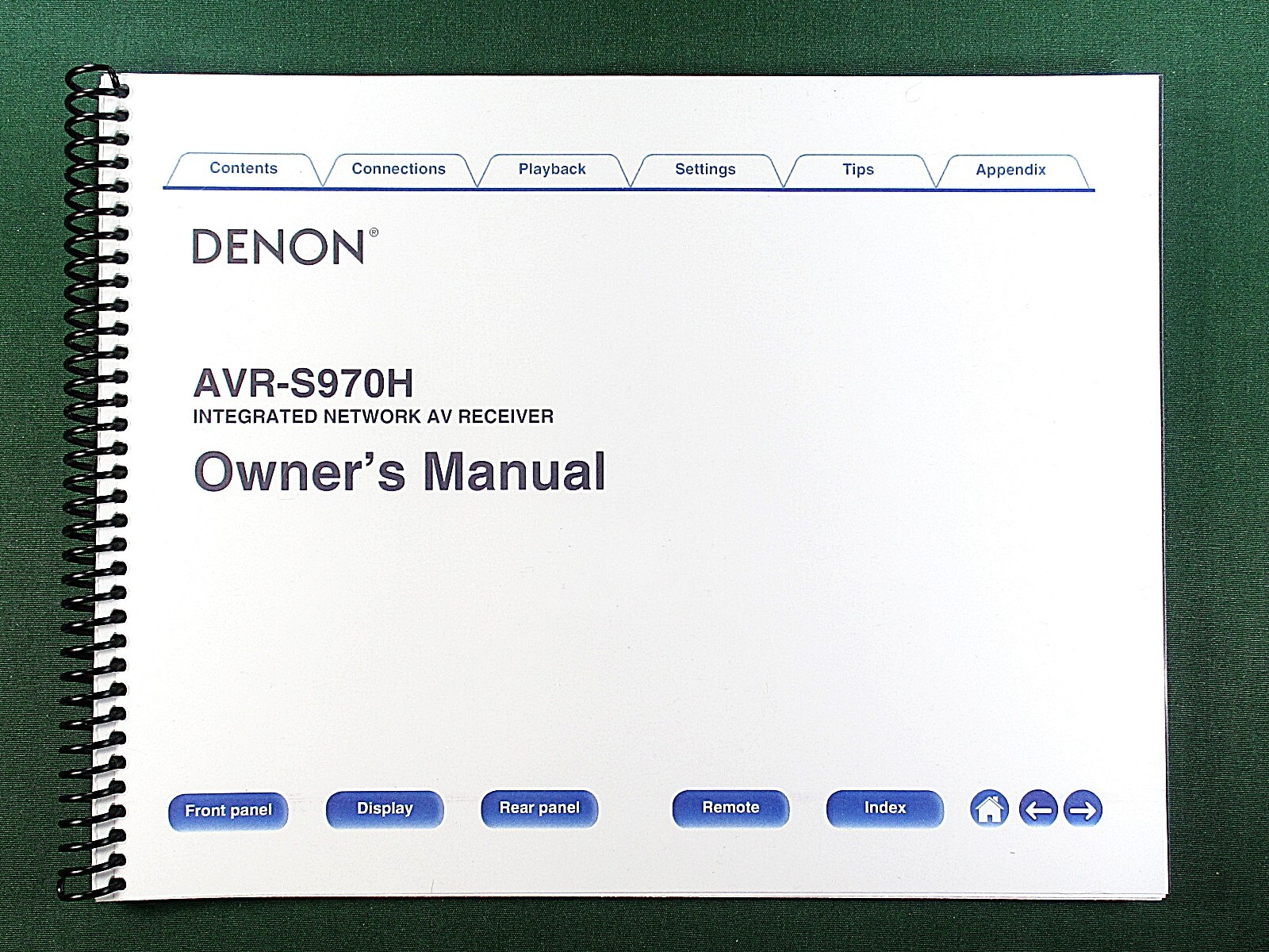 Denon AVR-S970H Instruction Manual: Full Color 279 Pages & Protective Covers!