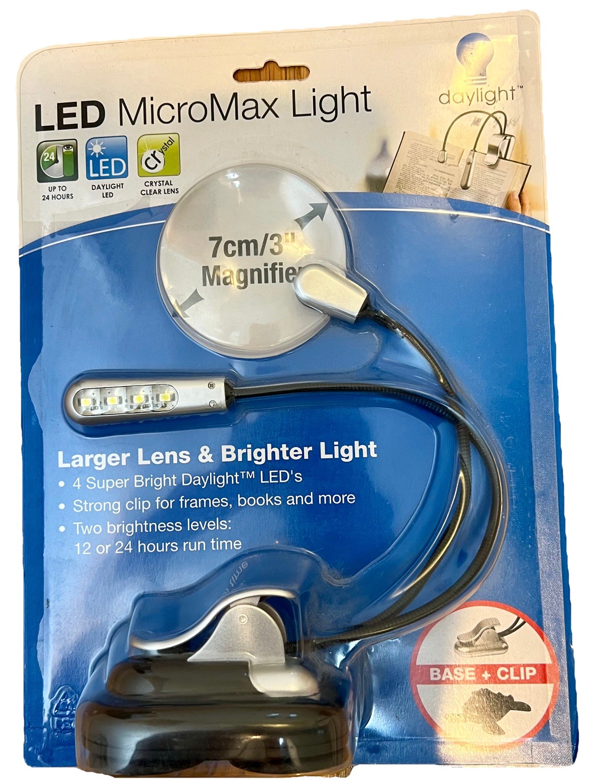 Book Light LED Micro Max 7cm/3″ Magnifier Bendable Sewing Craft Assembly Work