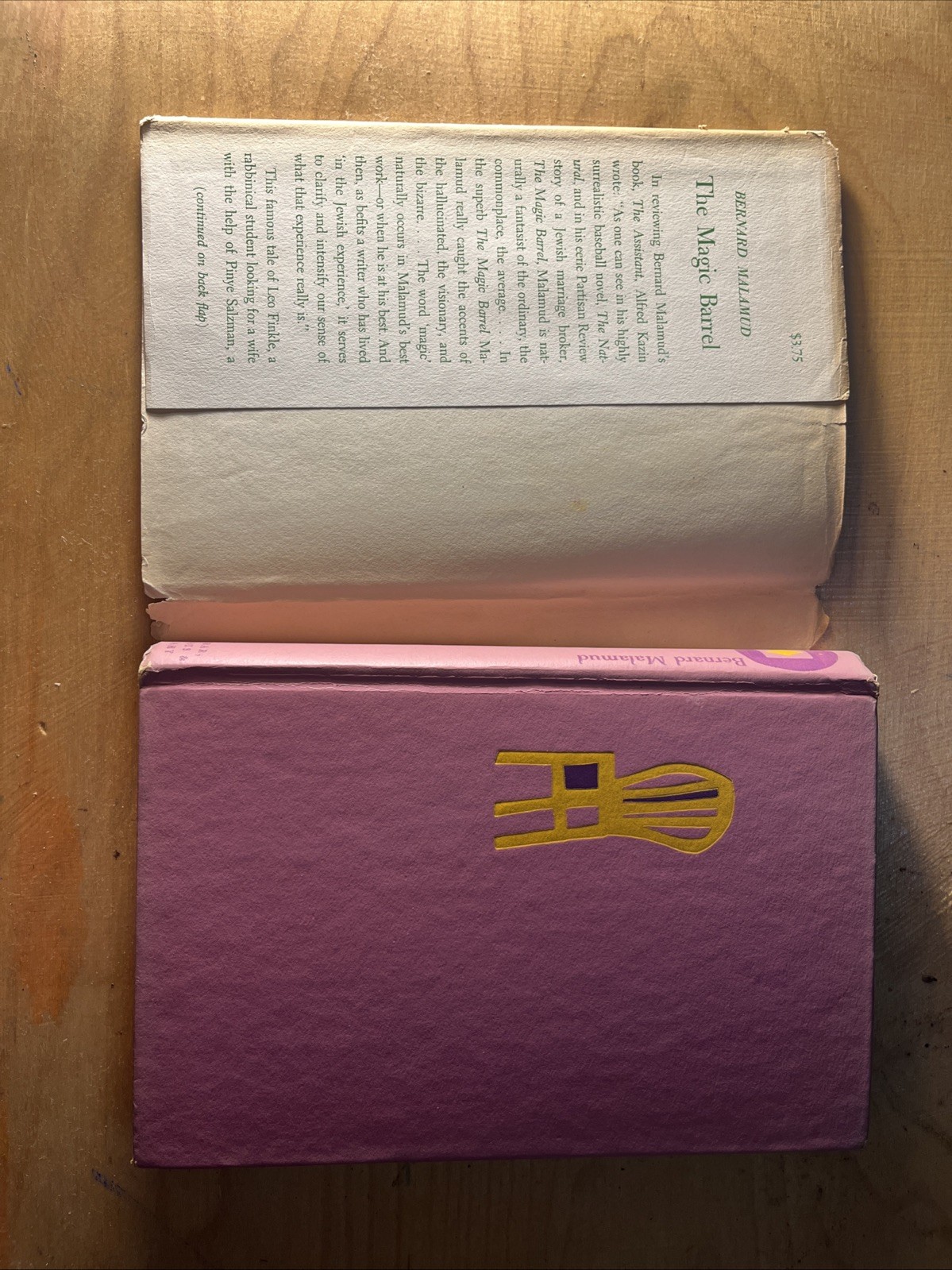 The Magic Barrel Bernard Malamud 1958 HC/DJ 1st Ed. Jewish Lit. America Italy