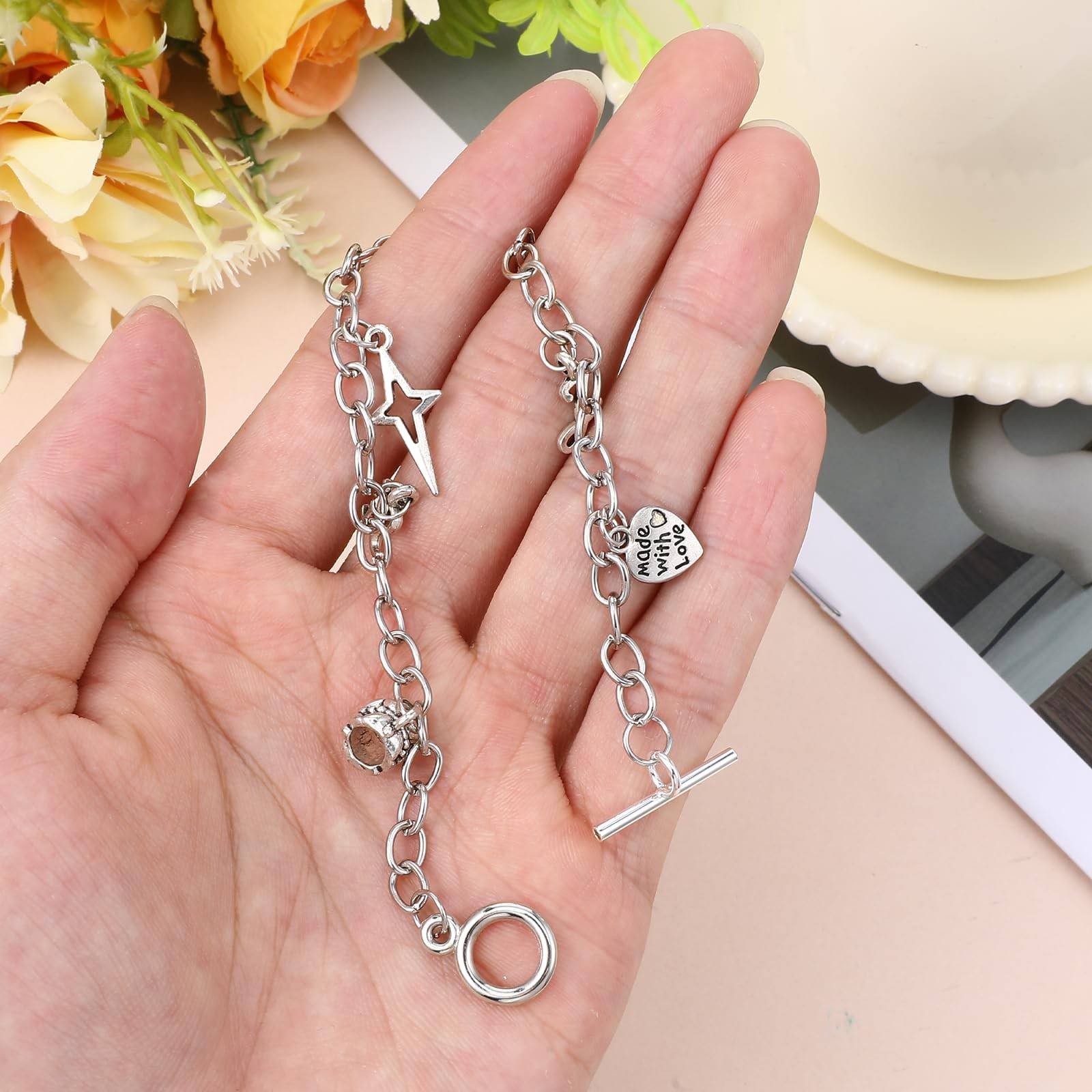 HJZHII 12 PCS Brooch 20mm/0.78inch 13mm/0.51inch 8mm/0.31inch, Gold, Silver
