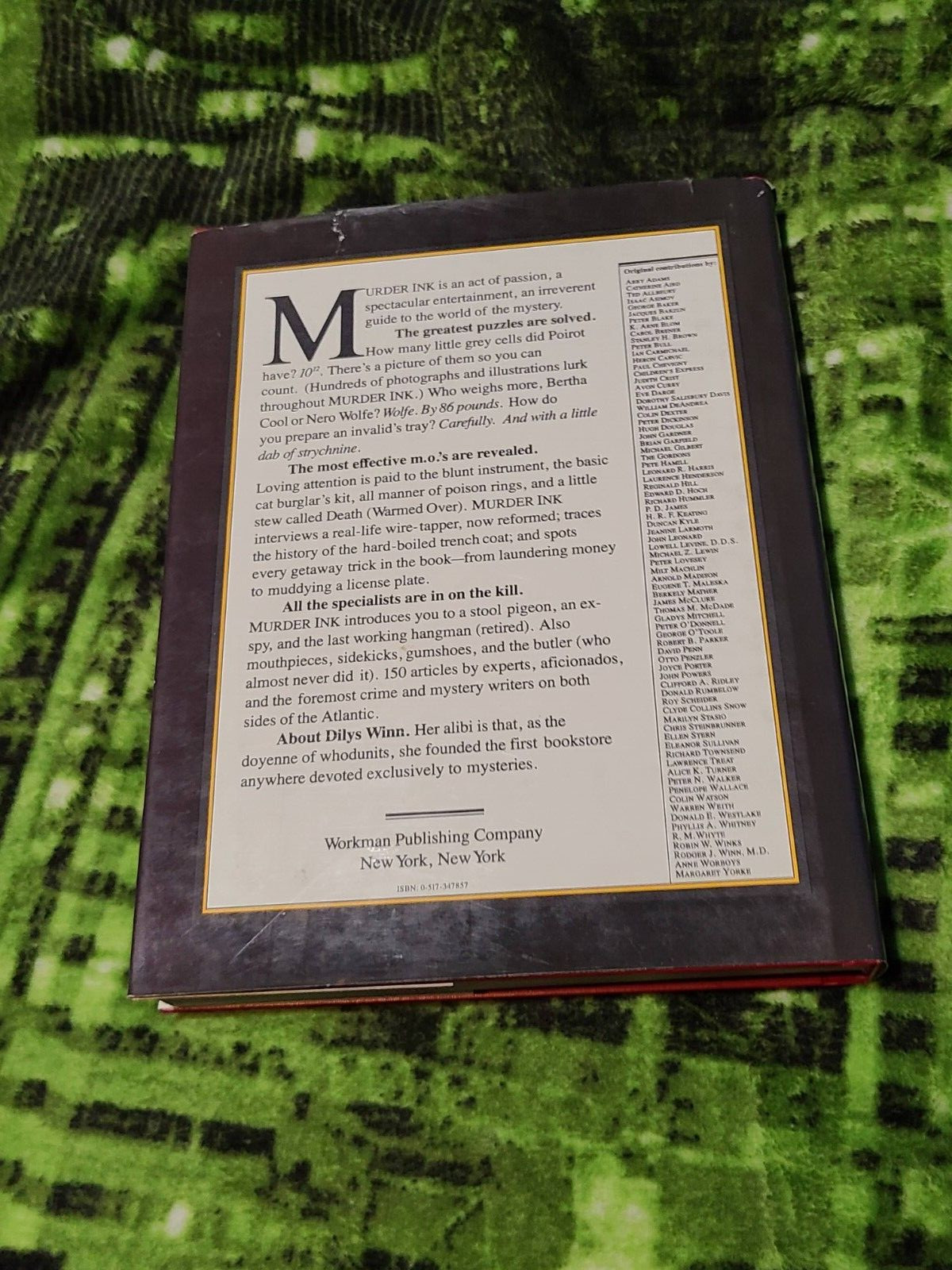 Murder Ink The Mystery reader’s Companion H/C D/J 522 Pages