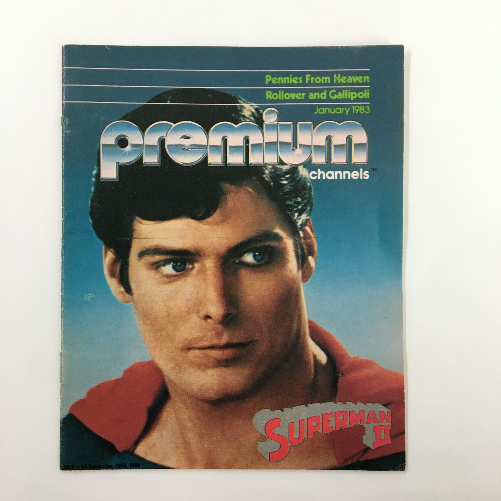 VTG Premium Channels Mini Magazine January 1983 Christopher Reeve in Superman II