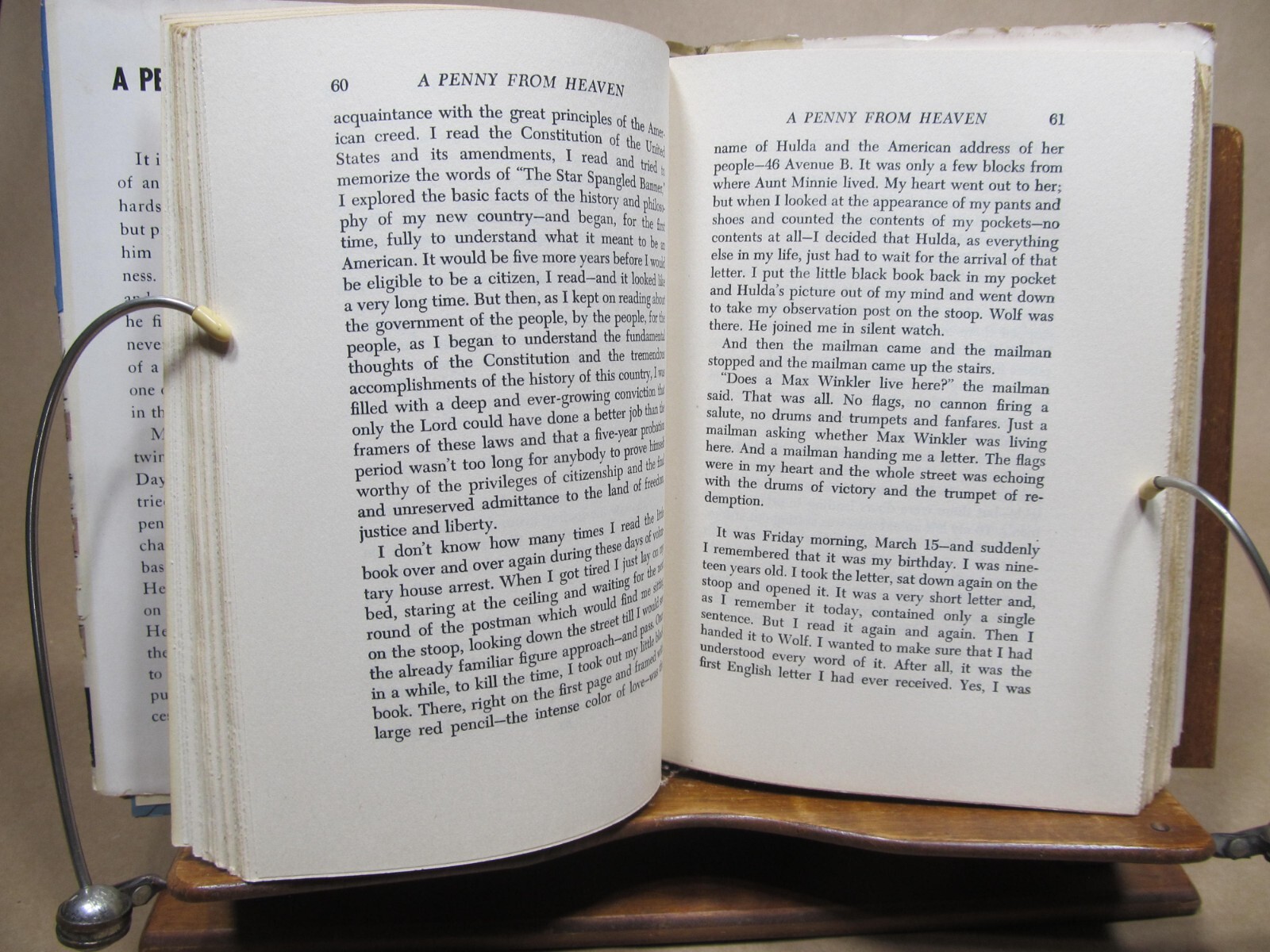 A Penny from Heaven by Max Winkler New York 1951 Signed by author