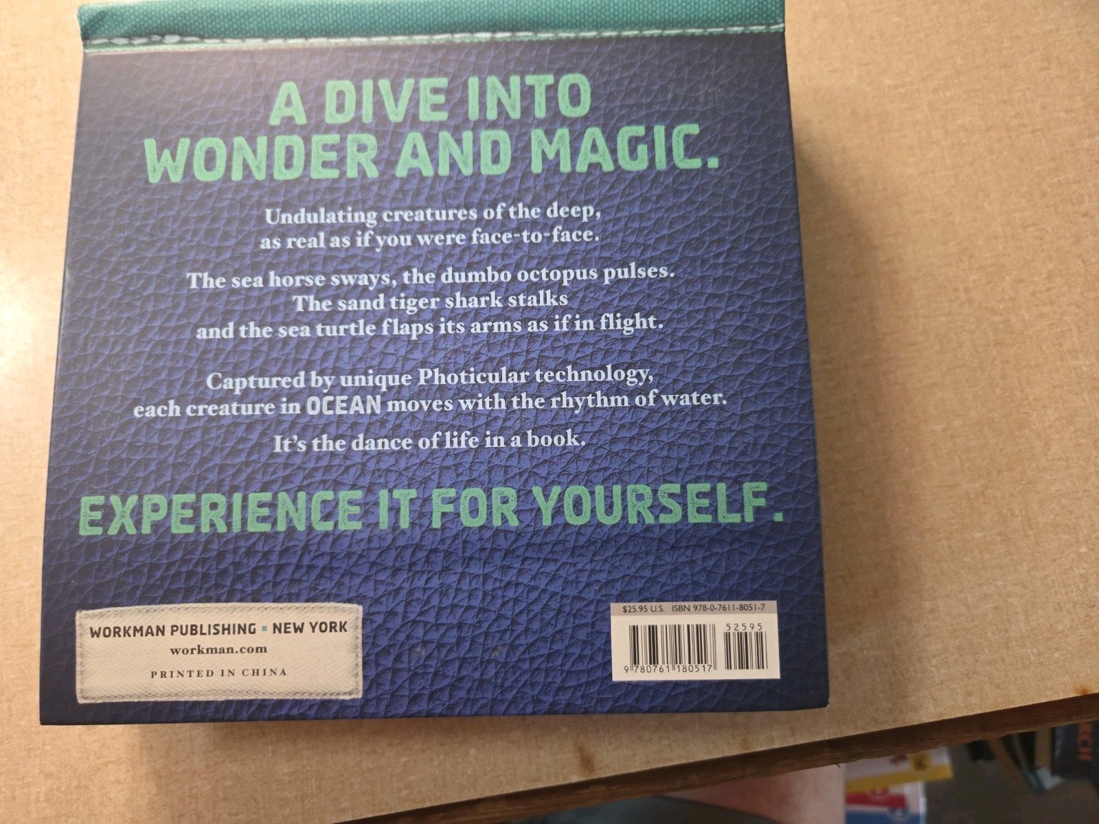 Ocean : A Photicular Book by Carol Kaufmann and Dan Kainen (2014, Hardcover)