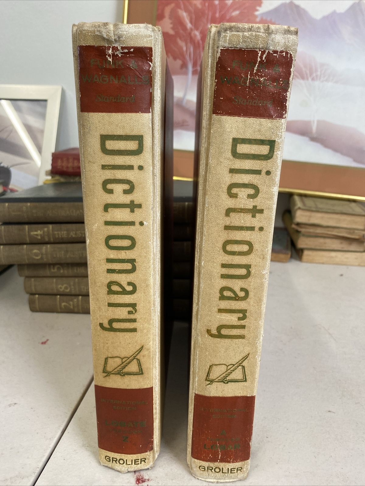 1960 FUNK & WAGNALLS STANDARD DICTIONARY INTERNATIONAL EDITION VOLUMES 1&2