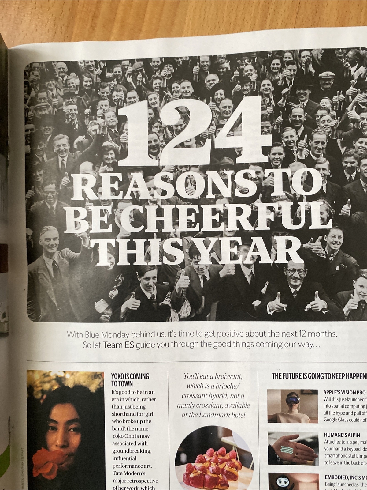 124 Reasons To Be Cheerful In 2024. ES Magazine 19.01.2024 Yoko Ono Tate Modern
