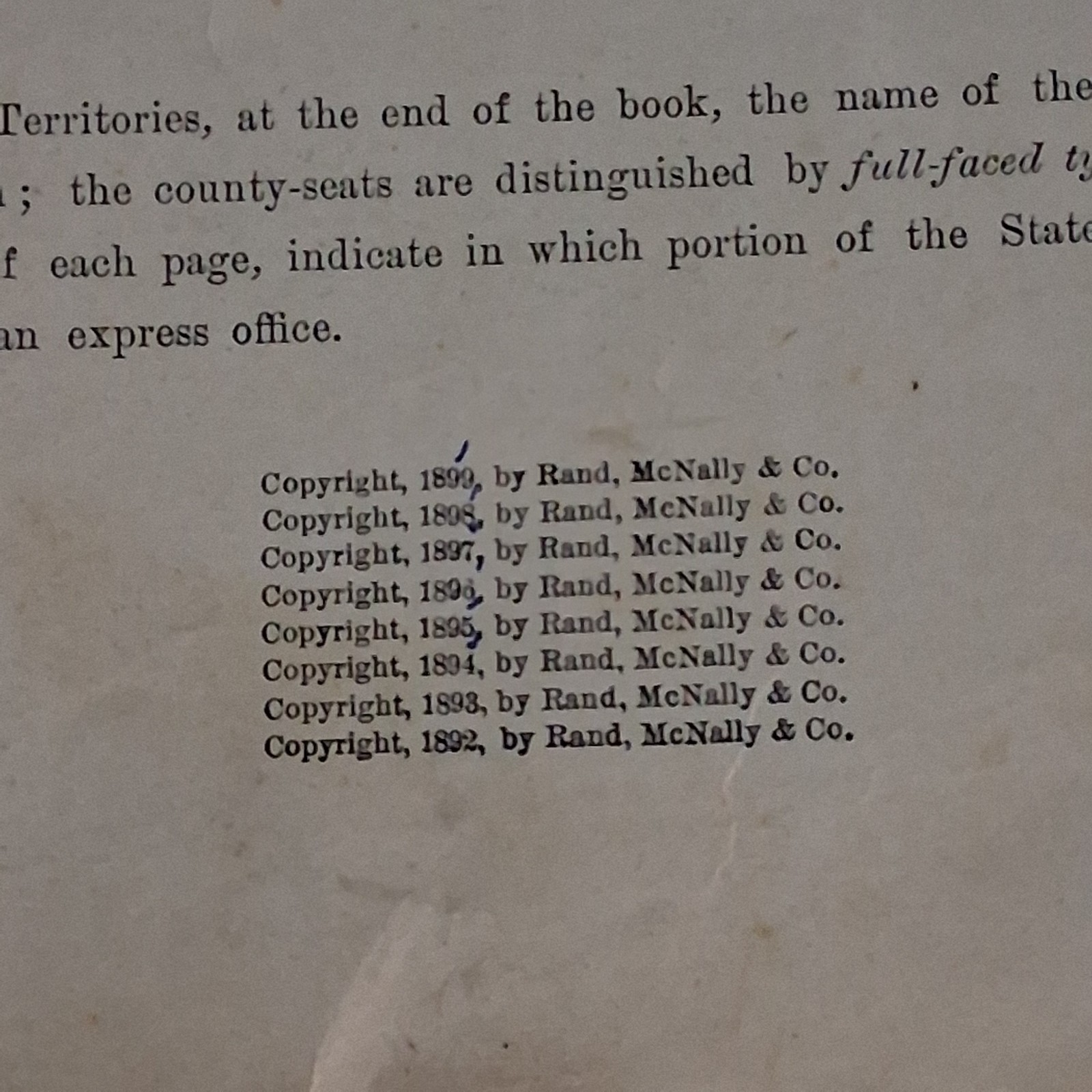1900 Rand McNally & Co.’s Indexed Universal Atlas Of The World. 11.5″x14″
