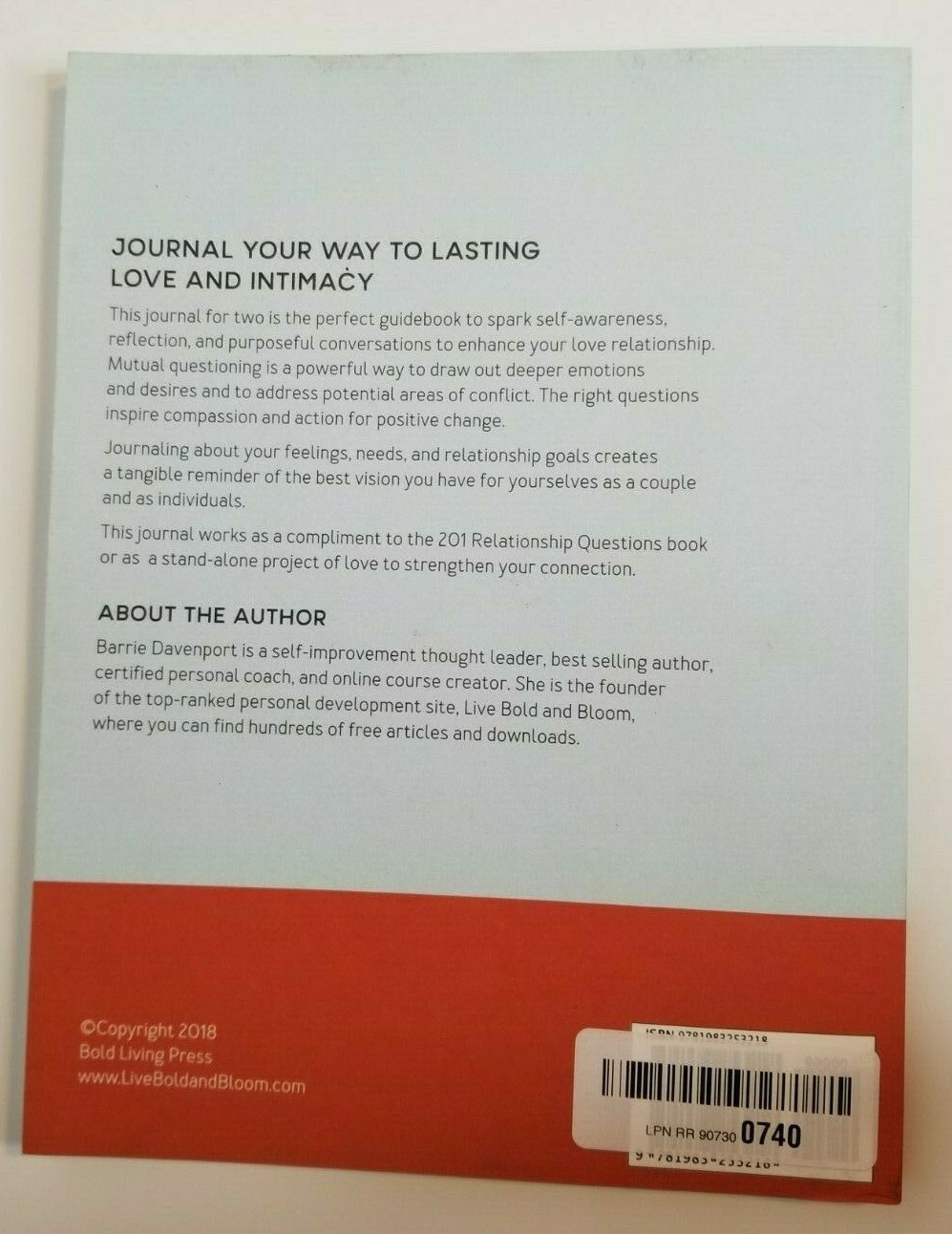 201 Relationship Questions Journal NEW Workbook Barrie Davenport Diary for Two