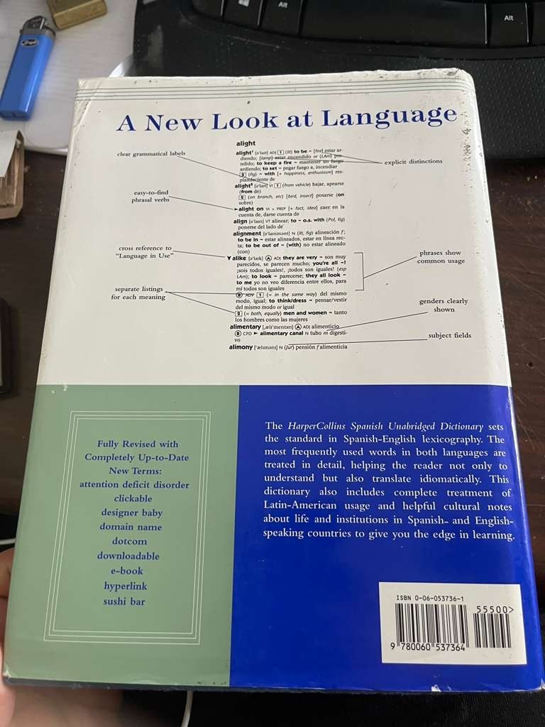 HarperCollins Spanish Unabridged Dictionary, 7e by HarperResource: Used