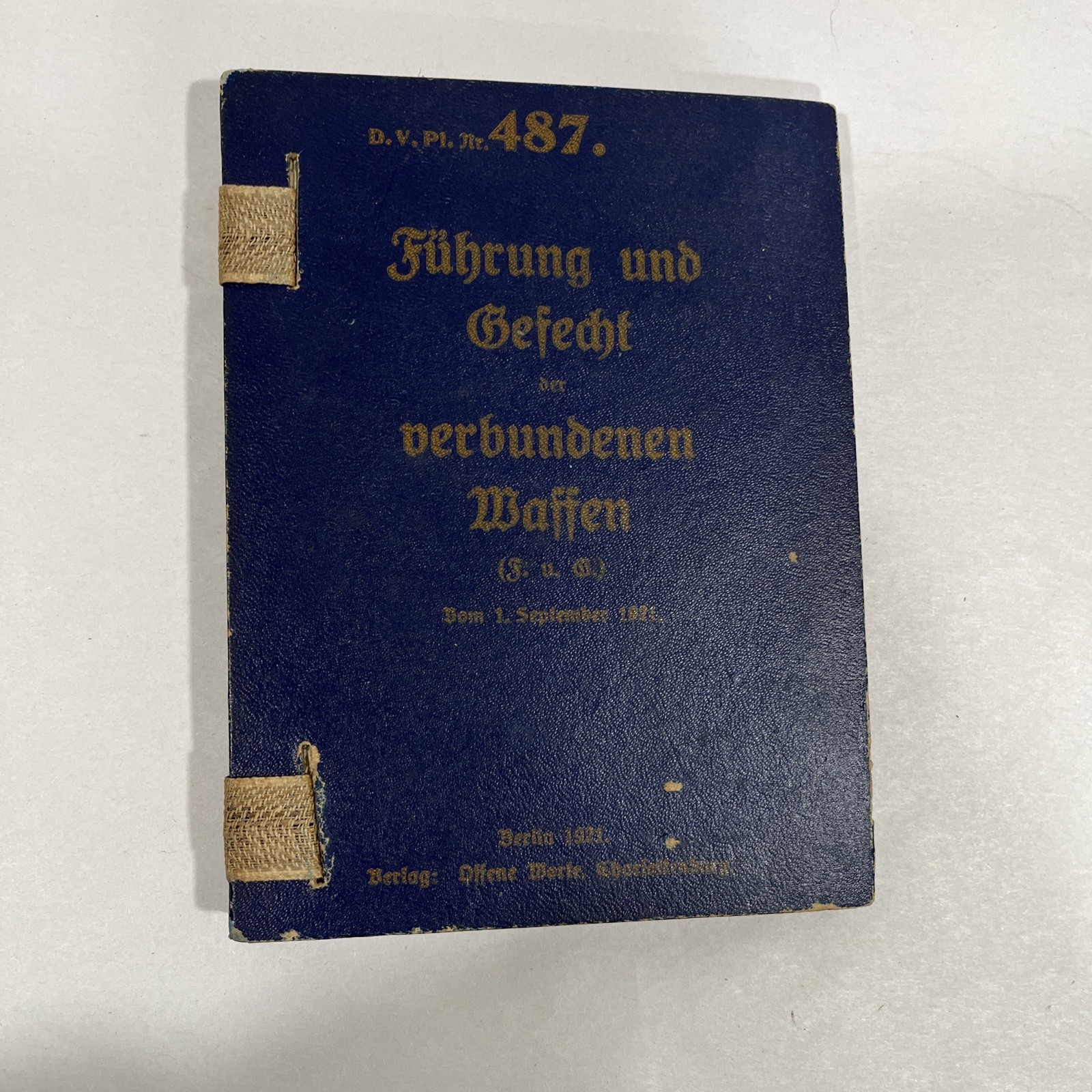 Combined Arms Command And Combat 1921 In German Language Book