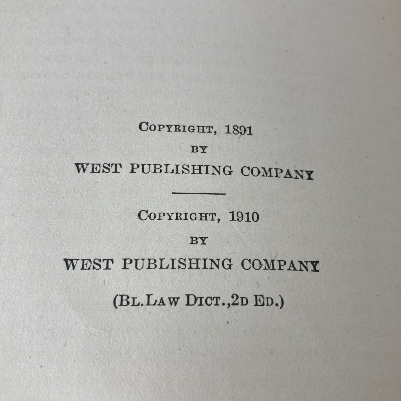 Henry Campbell BLACK’s LAW DICTIONARY 2nd Edition 1910 HC law student graduation