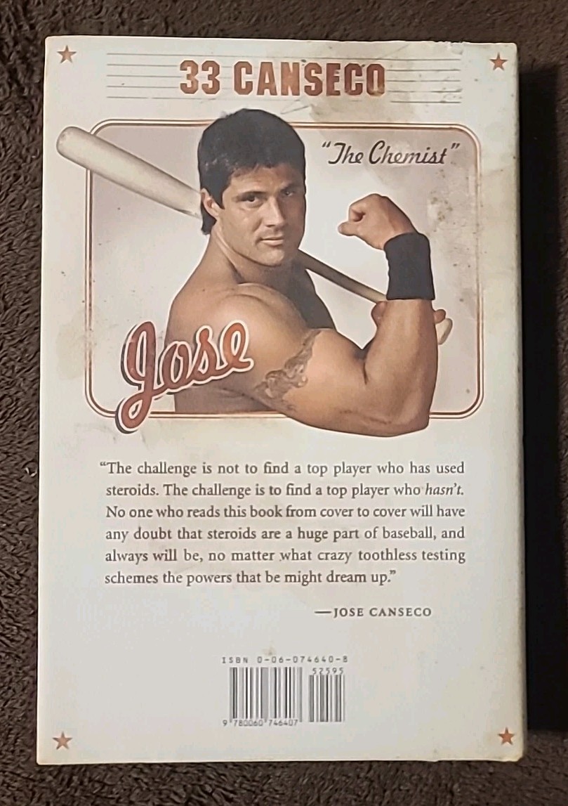 Juiced, Jose Canseco (33) Signed, Autographed First Edition Hardcover, Baseball