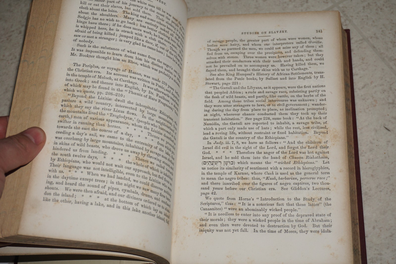 Fletcher’s Studies on Slavery 1852 Book Original printing New Binding