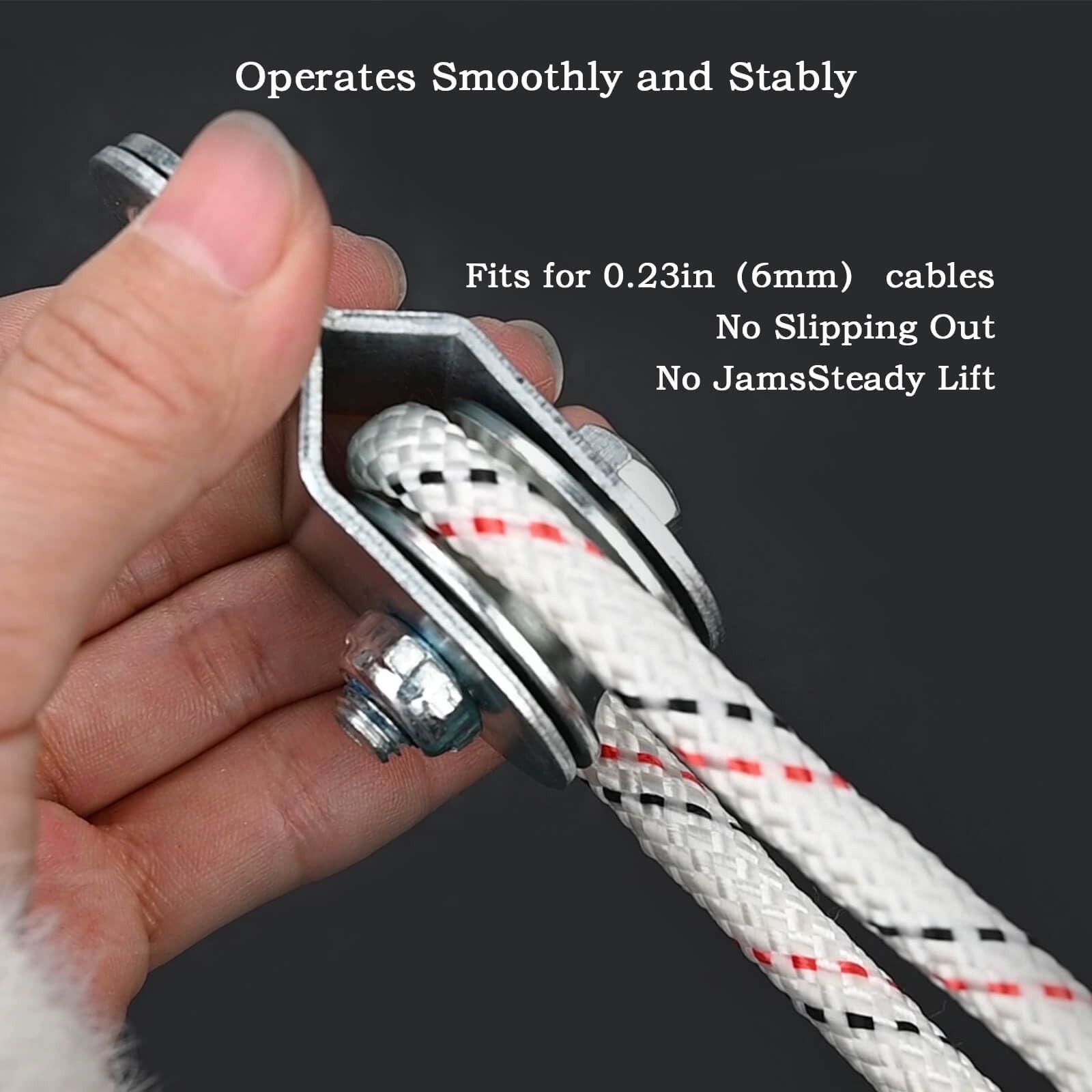 SHINICO Cable Pulley 32mm Small Snatch Block for 0.23Inch/6mm Wire Rope,…
