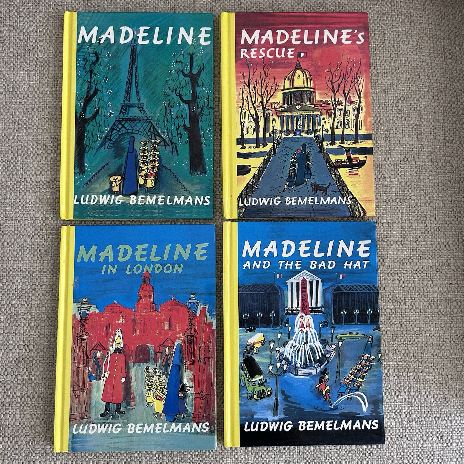 ✨4 Vintage 1992 MADELINE BOOK LOT By Ludwig Bemelmans – Small Hardcover