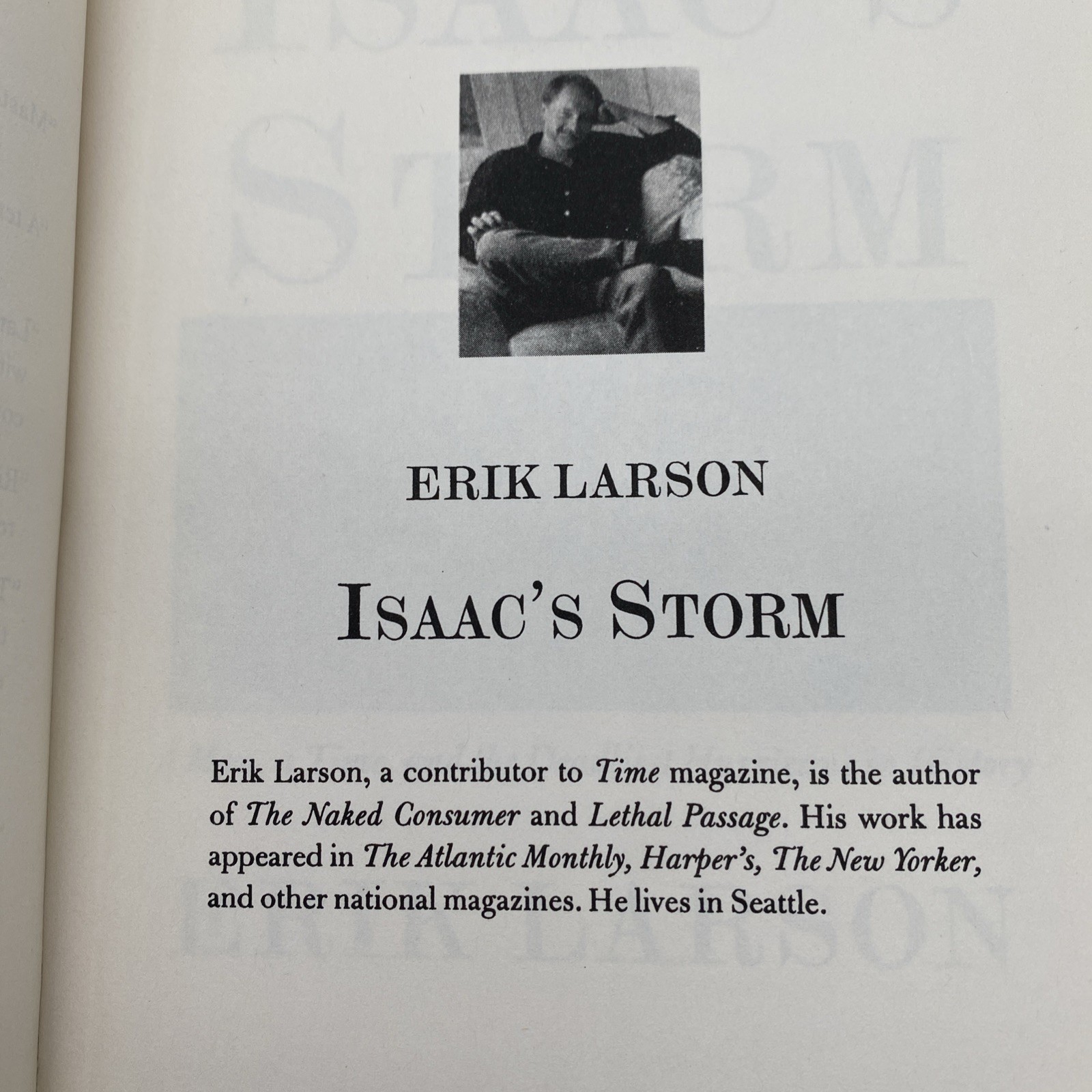 Erik Larson Lot of 5 Trade Paperback Historical Non-Fiction Books