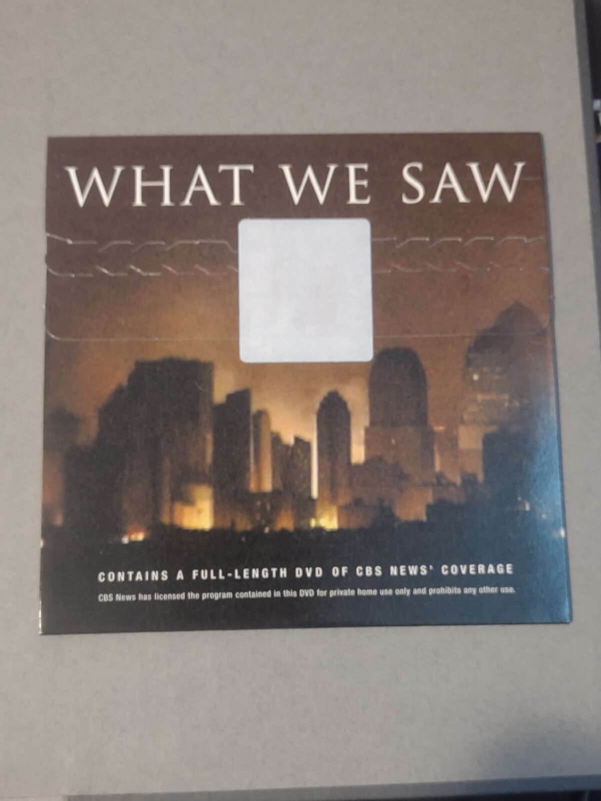What We Saw Events of September 11, 2001 in Words Pictures Video CBS HB DVD 1st