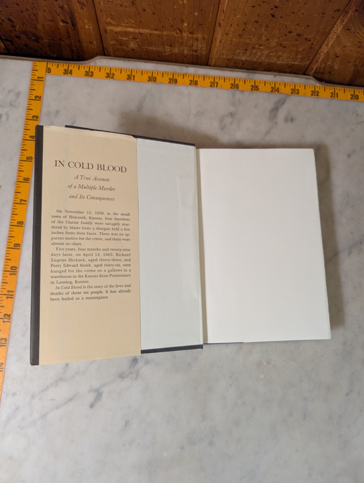 Truman Capote : In Cold Blood HCDJ Random House 1965 BCE Very Good! Hardcover DJ