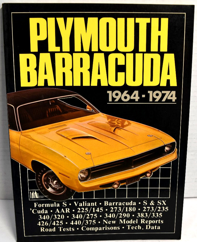 Plymouth Barracuda 1964-1974 Brookland Books 340, 383, 426, 440 SB *VERY GOOD*