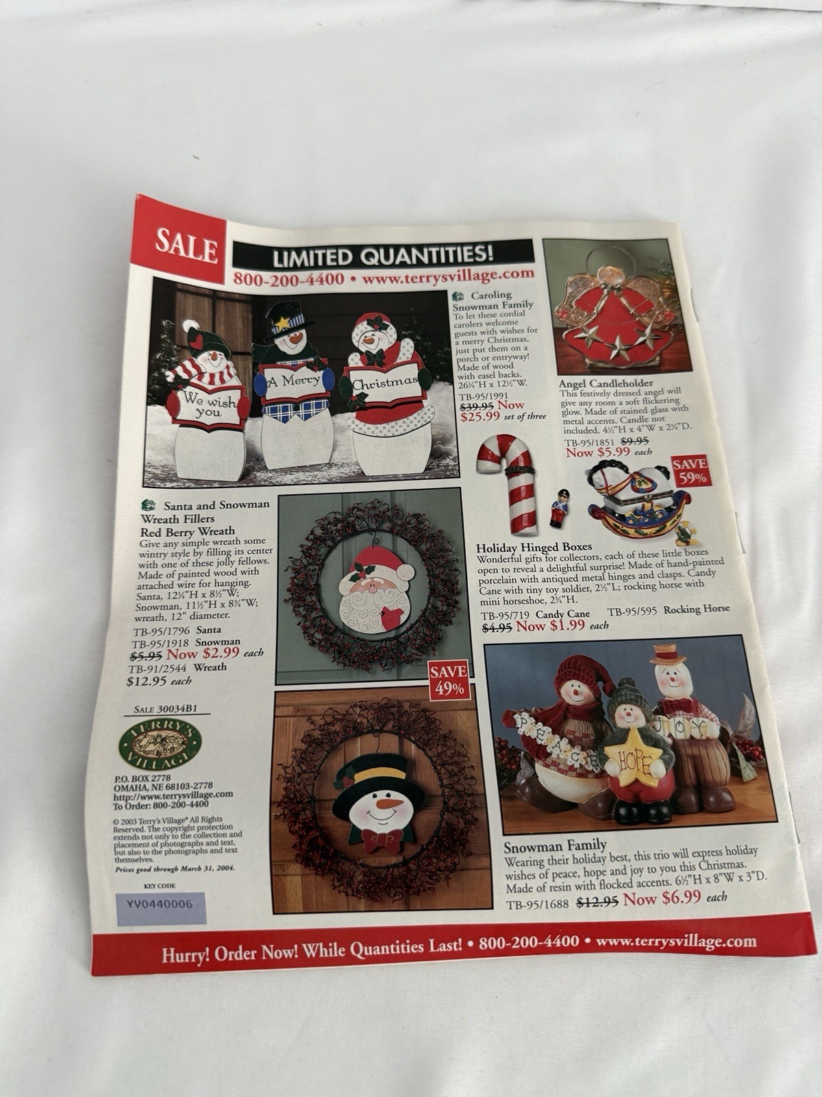 Terry’s Village Catalog – Americana Folk Art Patriotic Decor End 2004 Christmas
