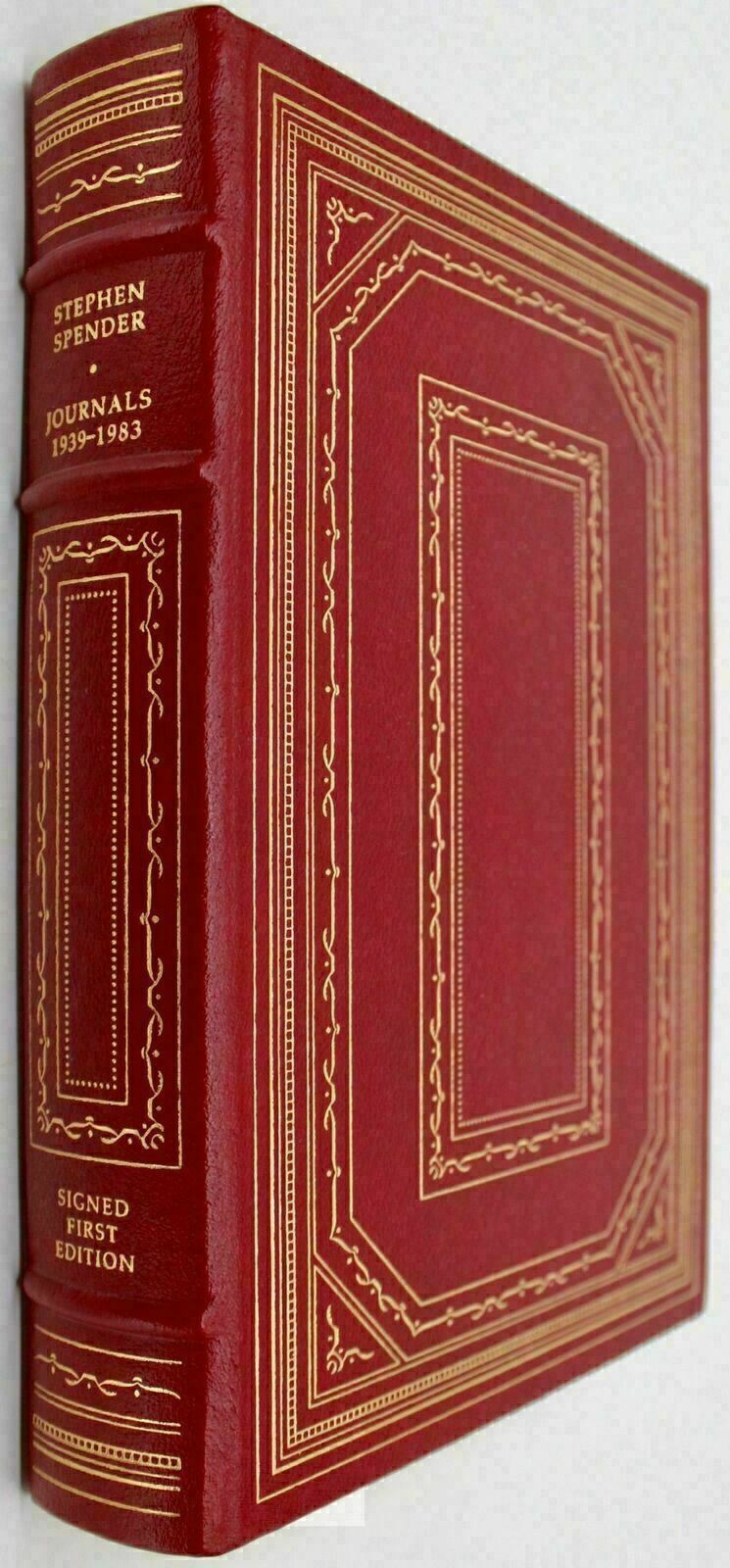 Signed Stephen Spender 1st Edition/1st Printing LEATHER Journals 1939-1983 Poet