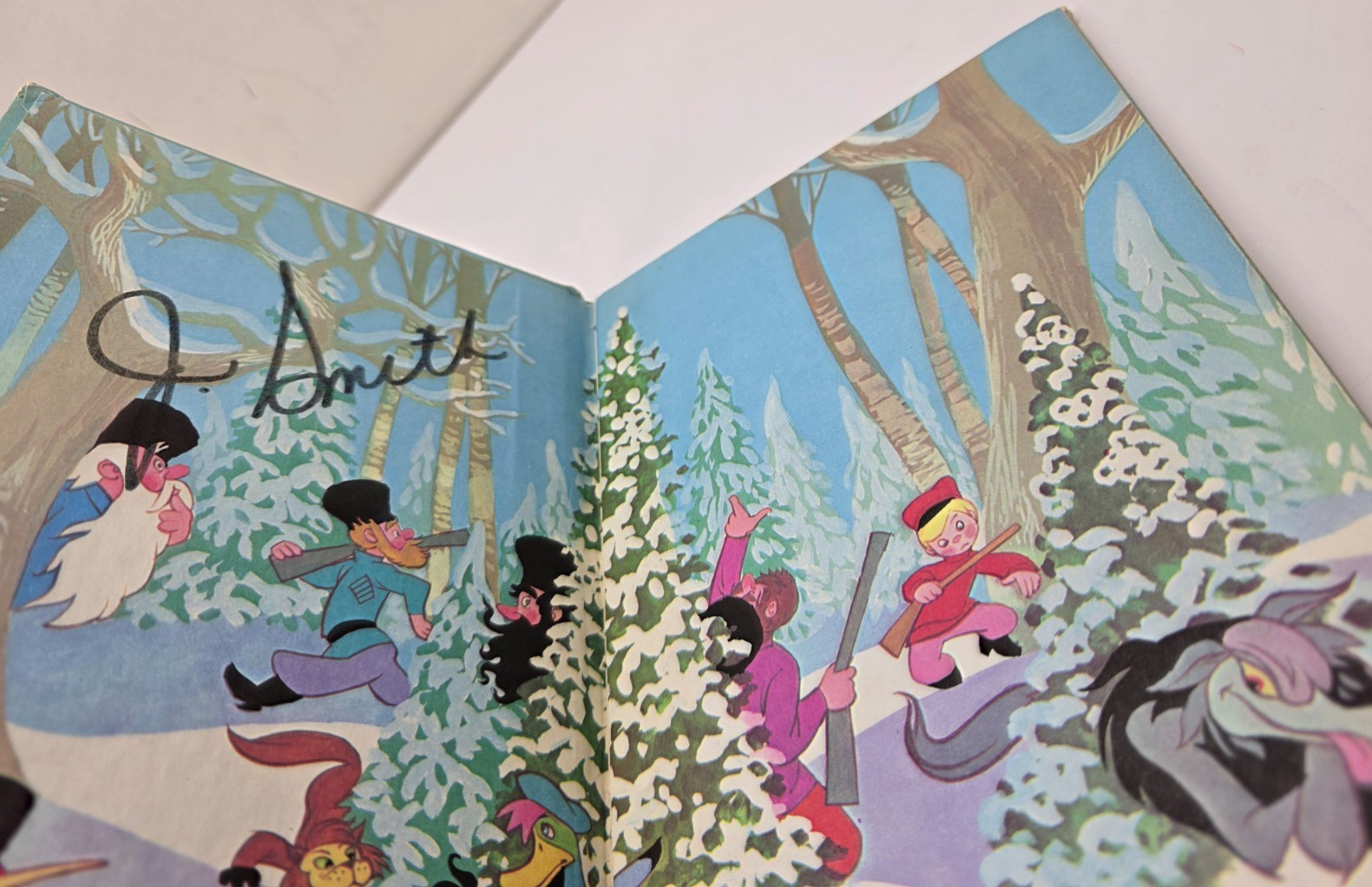 Vintage 1974 Disney Peter And The Wolf Hardcover Book Random House