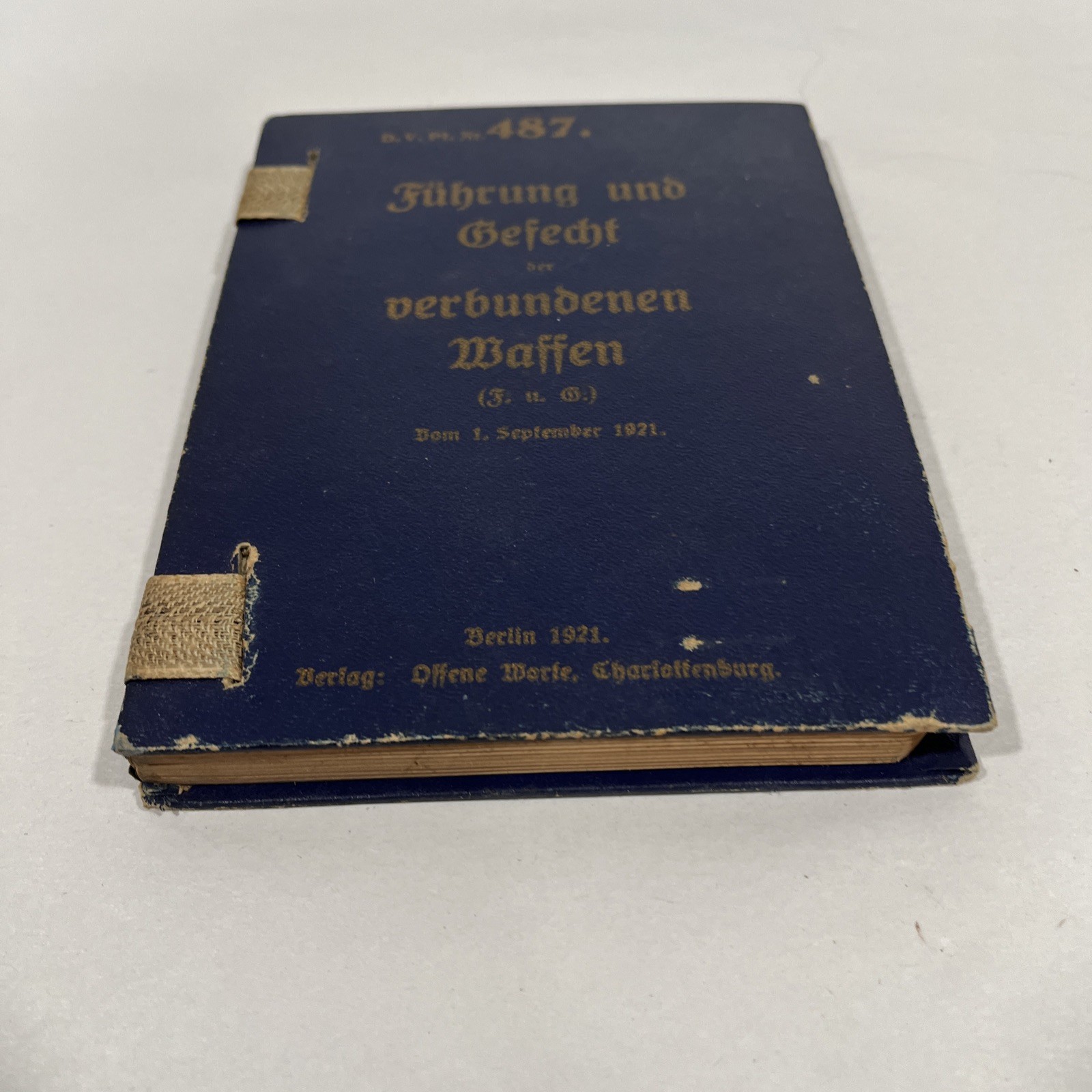 Combined Arms Command And Combat 1921 In German Language Book
