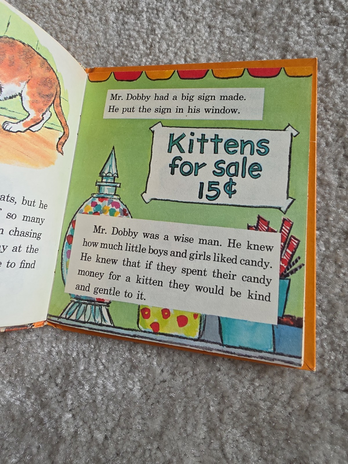 Rare VINTAGE 1966 Peppermint Cat Children’s Whitman Book. Tell-a-tale. Hardcover