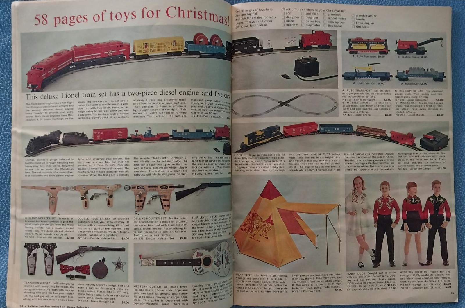 1964 Popular Club Plan Christmas Catalog – 58 pages of toys – clothes housewares