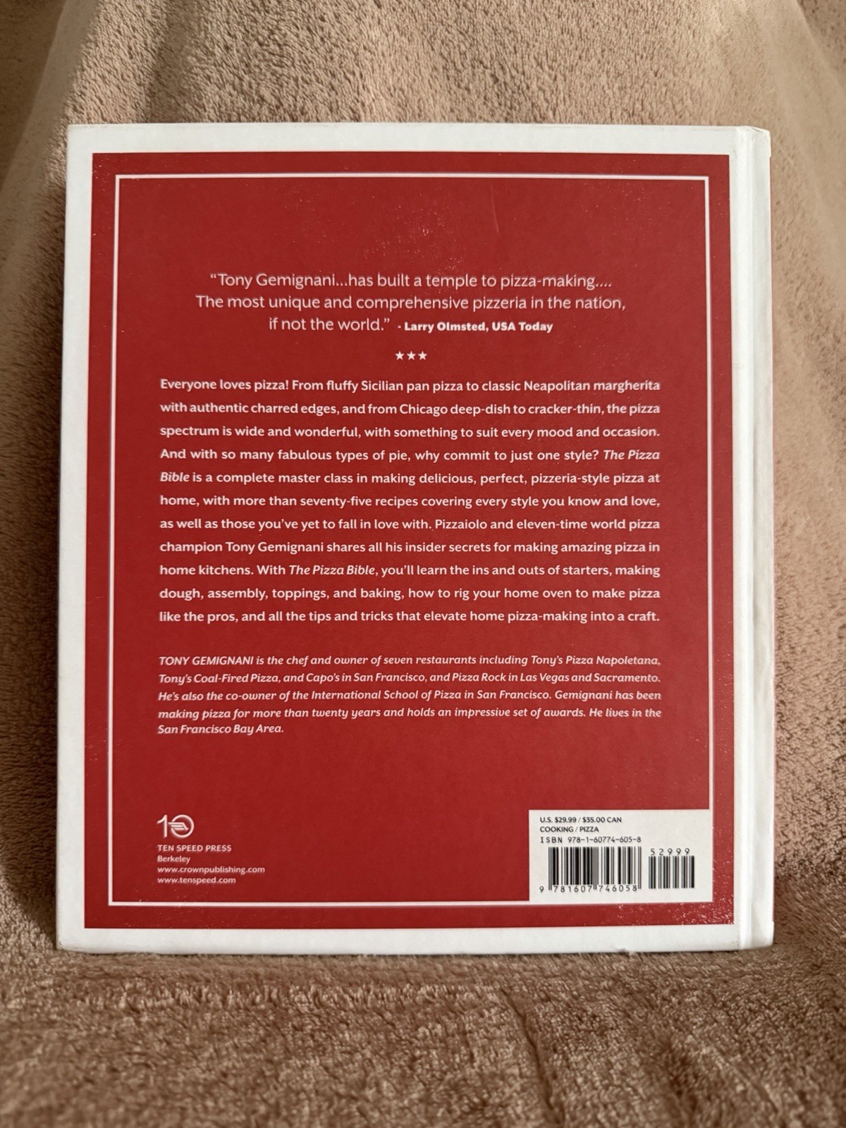 The Pizza Bible Hardcover Pizza Cookbook by Tony Gemignani, Ten Speed Press