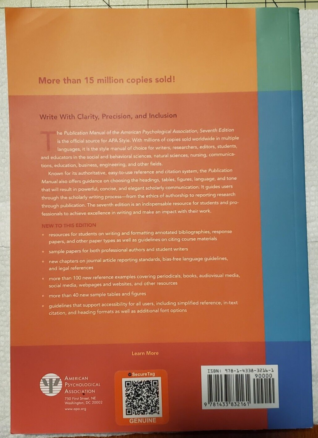 Publication Manual of the American Psychological Association (2019, Hardcover)