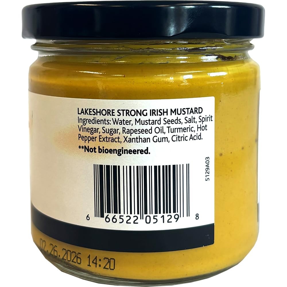 Lakeshore Strong Irish Mustard 7.7 oz. jar Ounce (Pack of 1)