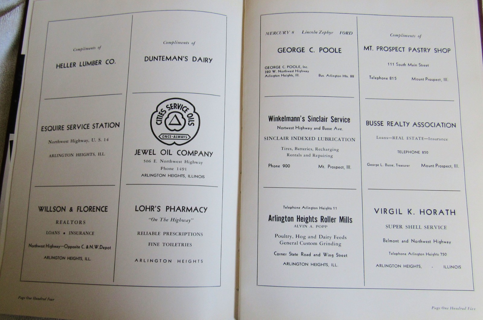 1946 The Heights Arlington Heights Illinois High School Yearbook Book