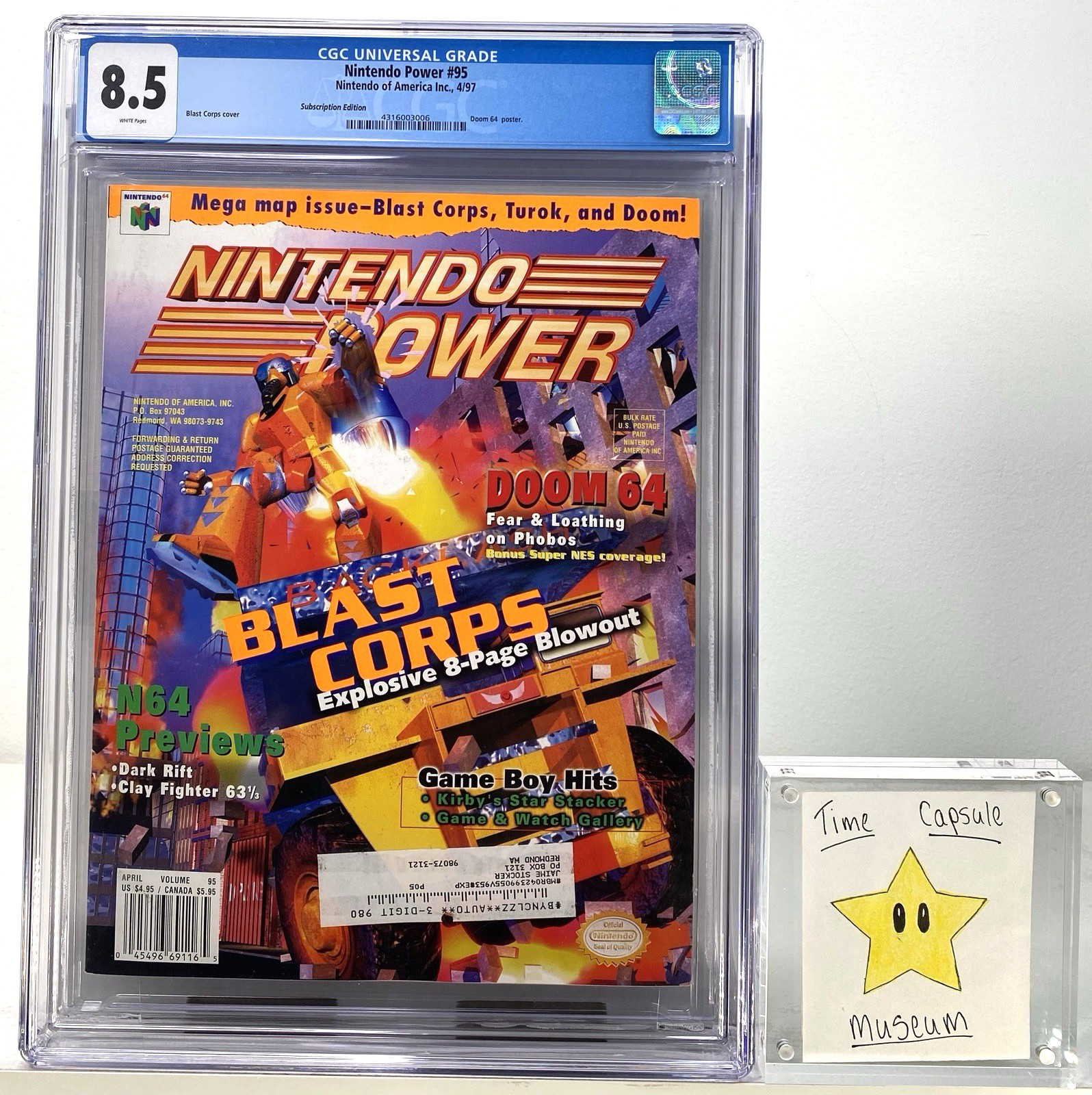 Nintendo Power Magazine 95 Volume #95 Blast Corps 1997 CGC 8.5