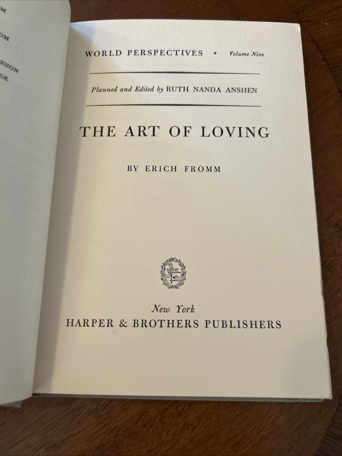 RARE The Art Of Loving Erich Fromm Harper 1st Printing 1956 HCDJ VG