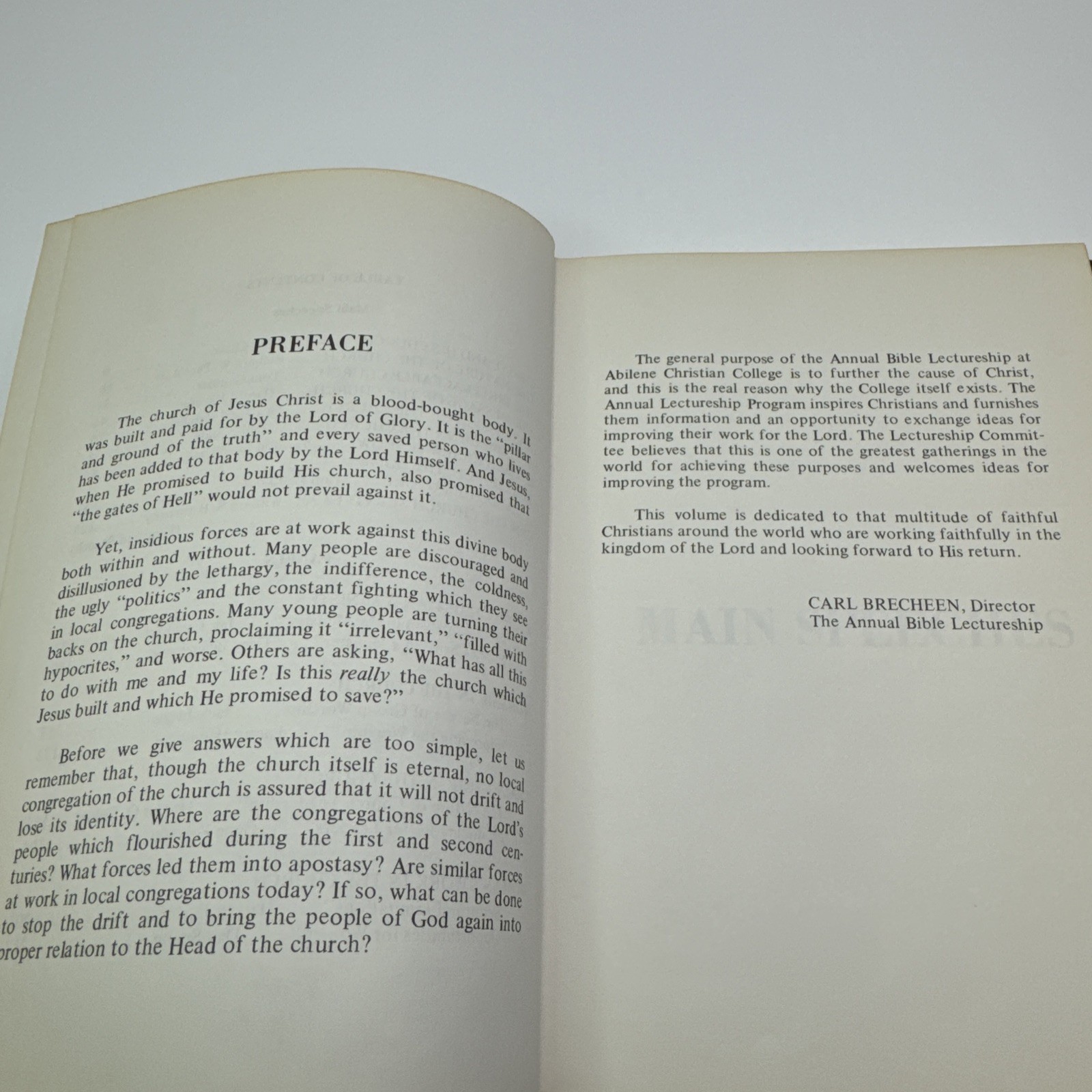 Abilene Christian College Bible Lectures 1972 The Church and the Future HC
