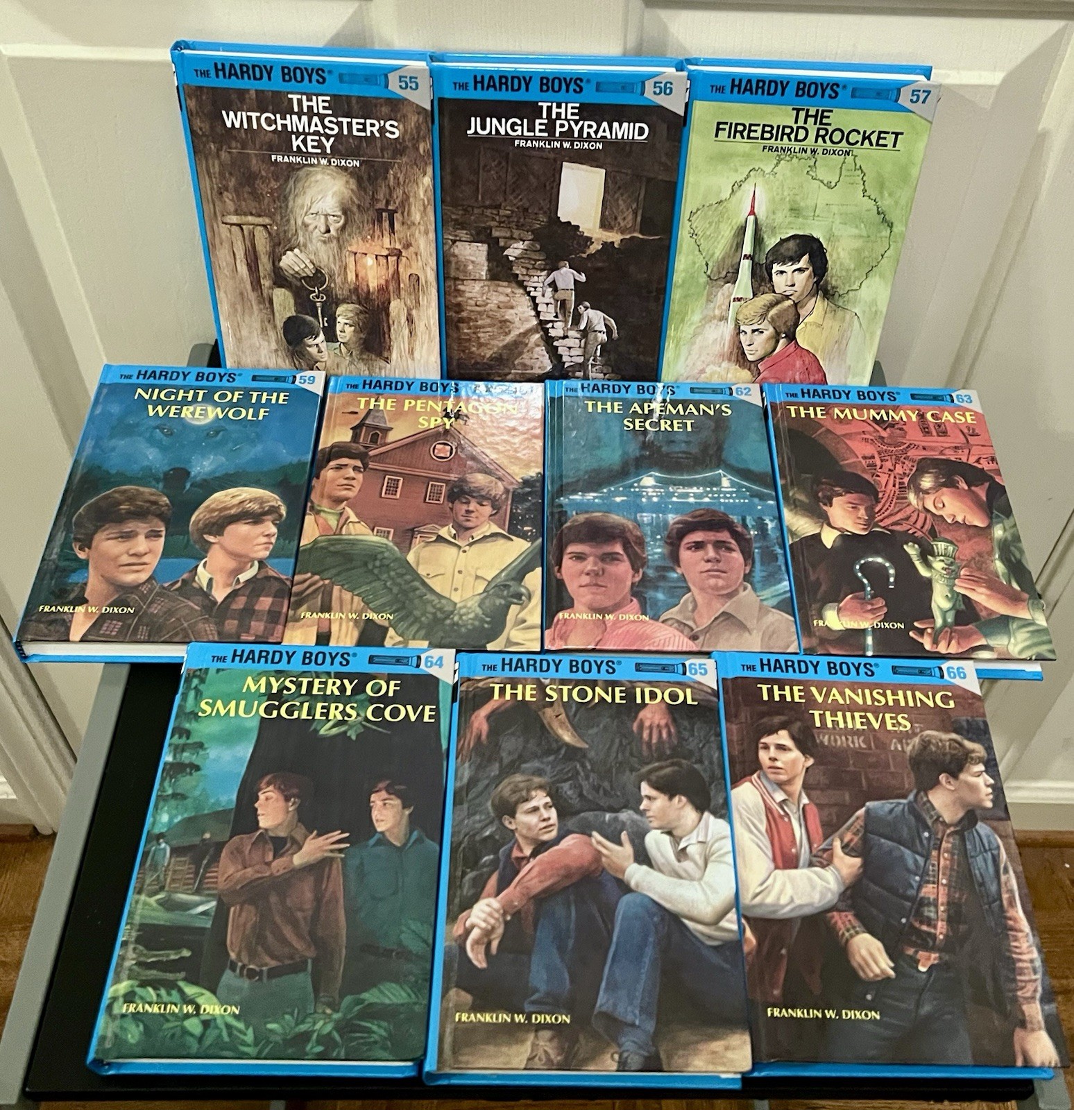 Lot of 59 Hardy Boys Hardcover, Glossy Flashlight Edition by Franklin W. Dixon