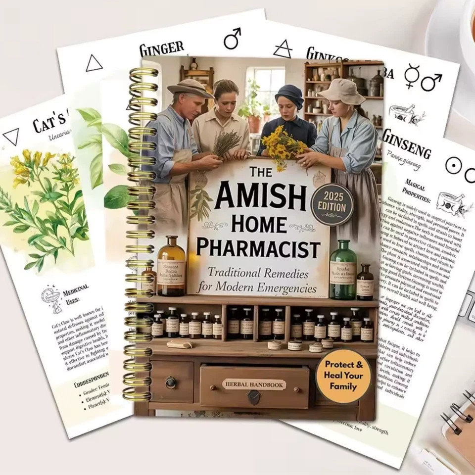 The Complete Amish Apothecary Book Herbal Remedies & Home Healing Free Shipping