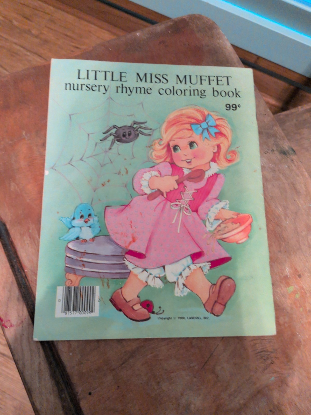 Vtg Little Miss Muffet Coloring Book Activity Booklet Nursery Rhyme 1986 Landoll