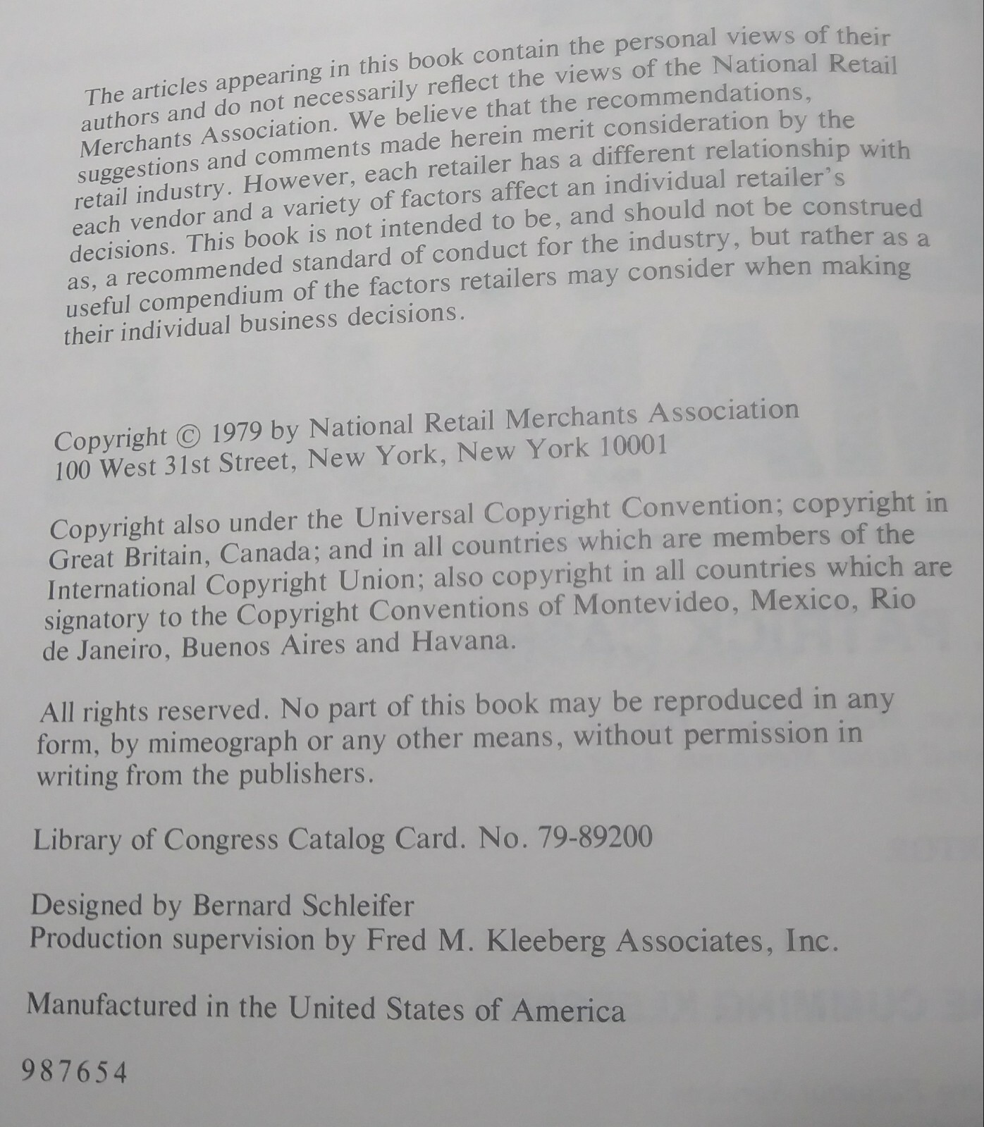 The Buyer’s Manual: 1979 National Retail Merchants Association