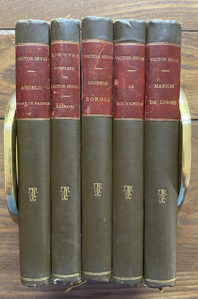Victor Hugo Hetzel Paris French Editions Lot of 5 Volumes 19th Century HC