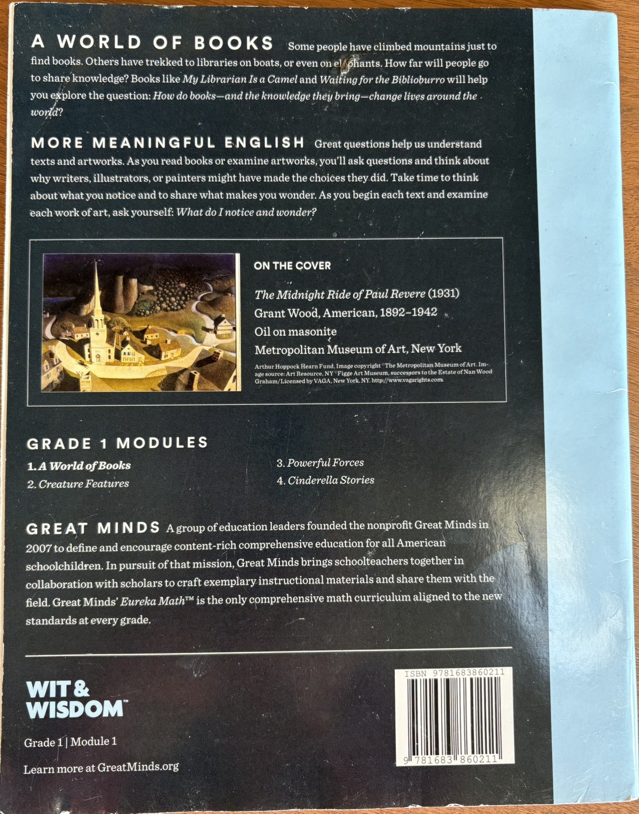 Great Minds Module 1: A World of Books; Wit & Wisdom Grade 1, Student Edition