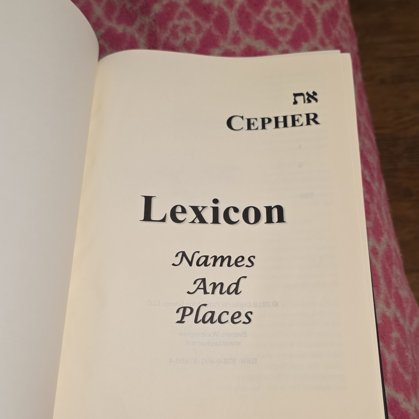 Cepher Lexicon Names And Places 2nd Ed by Stephen Pidgeon, Hardcover make offer