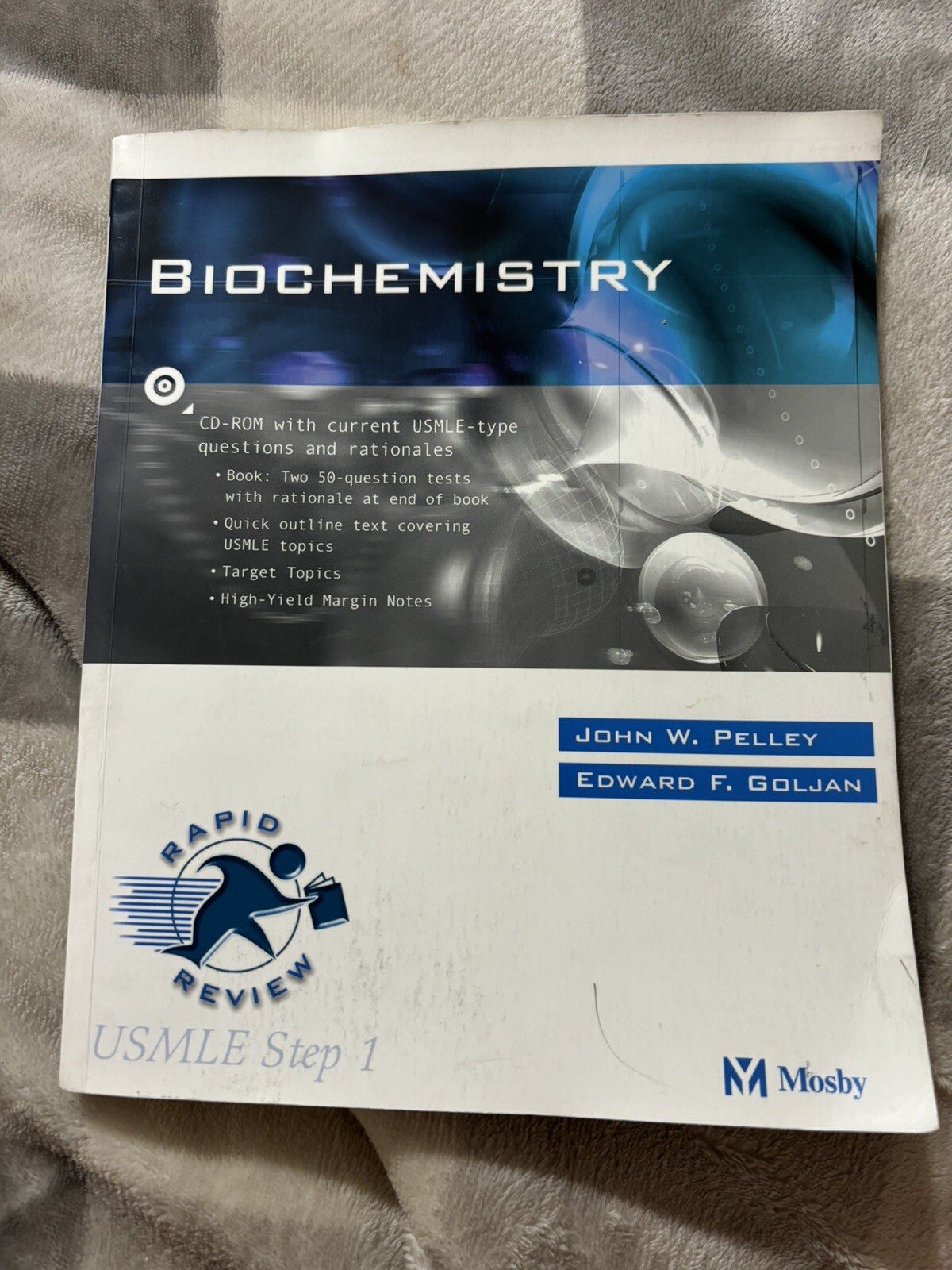 RAPID REVIEW: BIOCHEMISTRY By John Pelley & Edward Goljan Includes Unopened CD