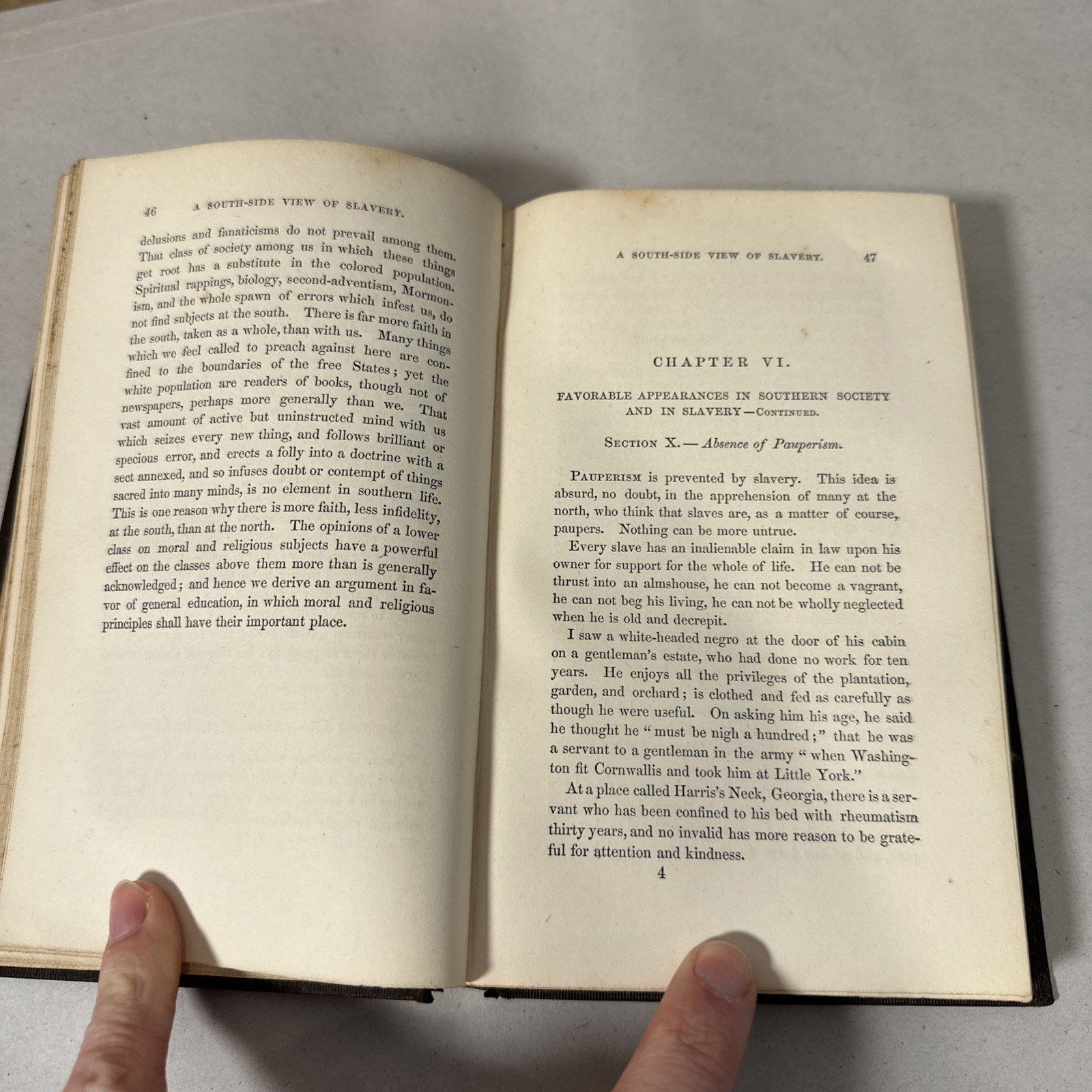 South Side View of Slavery by Adams 1854 Rare First Edition Abolitionist Book